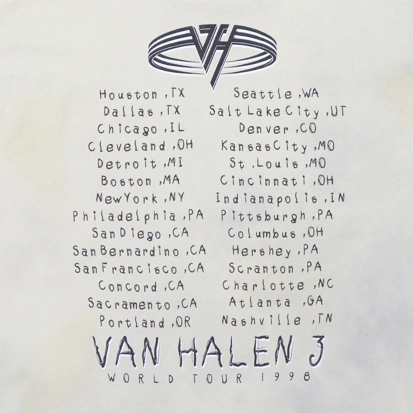 1998 Van Halen Tour Shirt