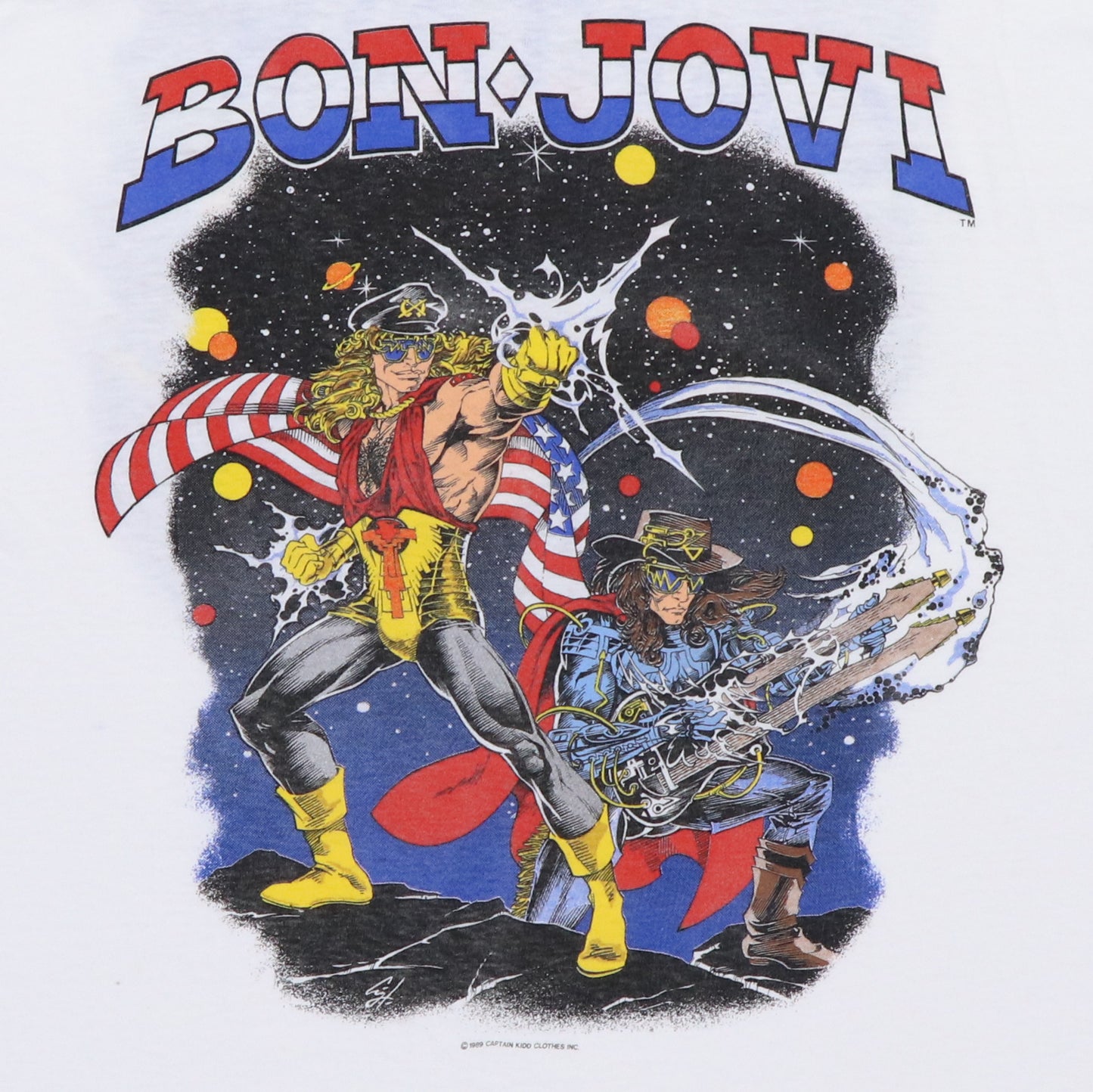 1989 Bon Jovi Captin Kidd King Of Swing Shirt