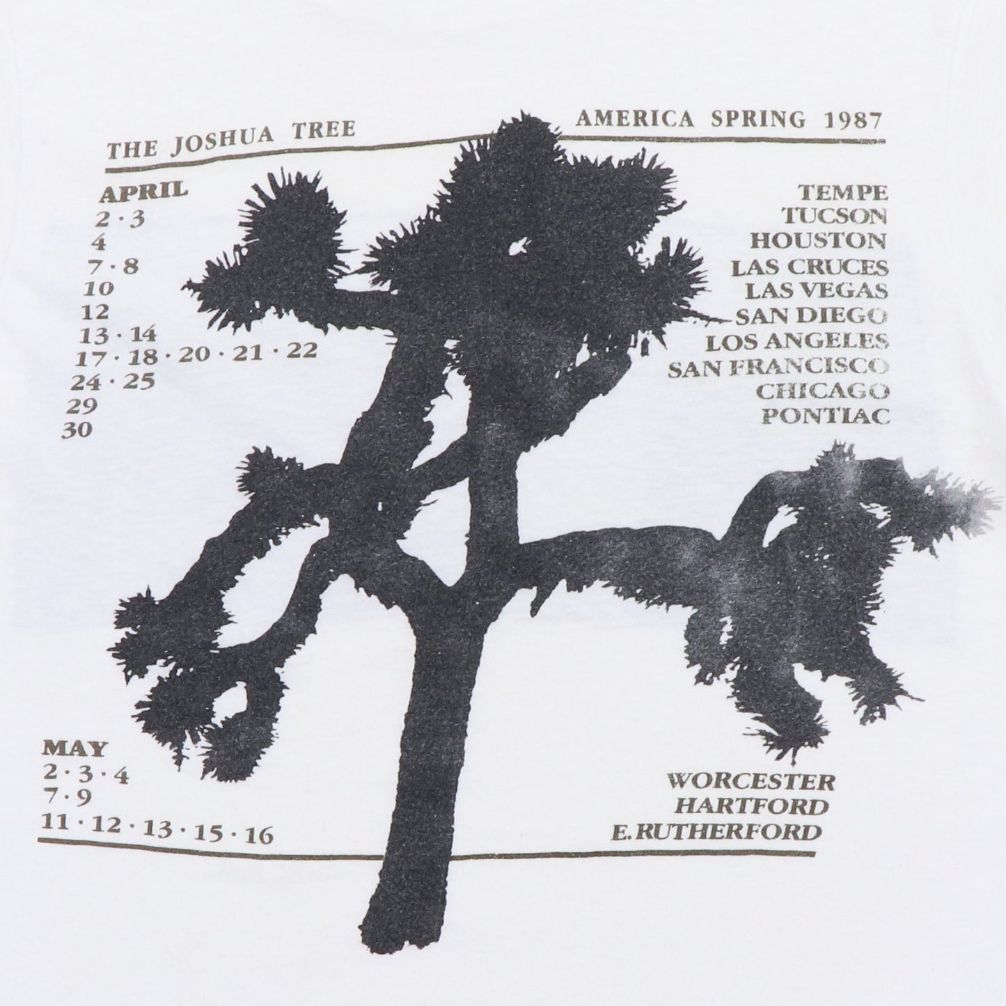 1987 U2 Joshua Tree Tour Shirt