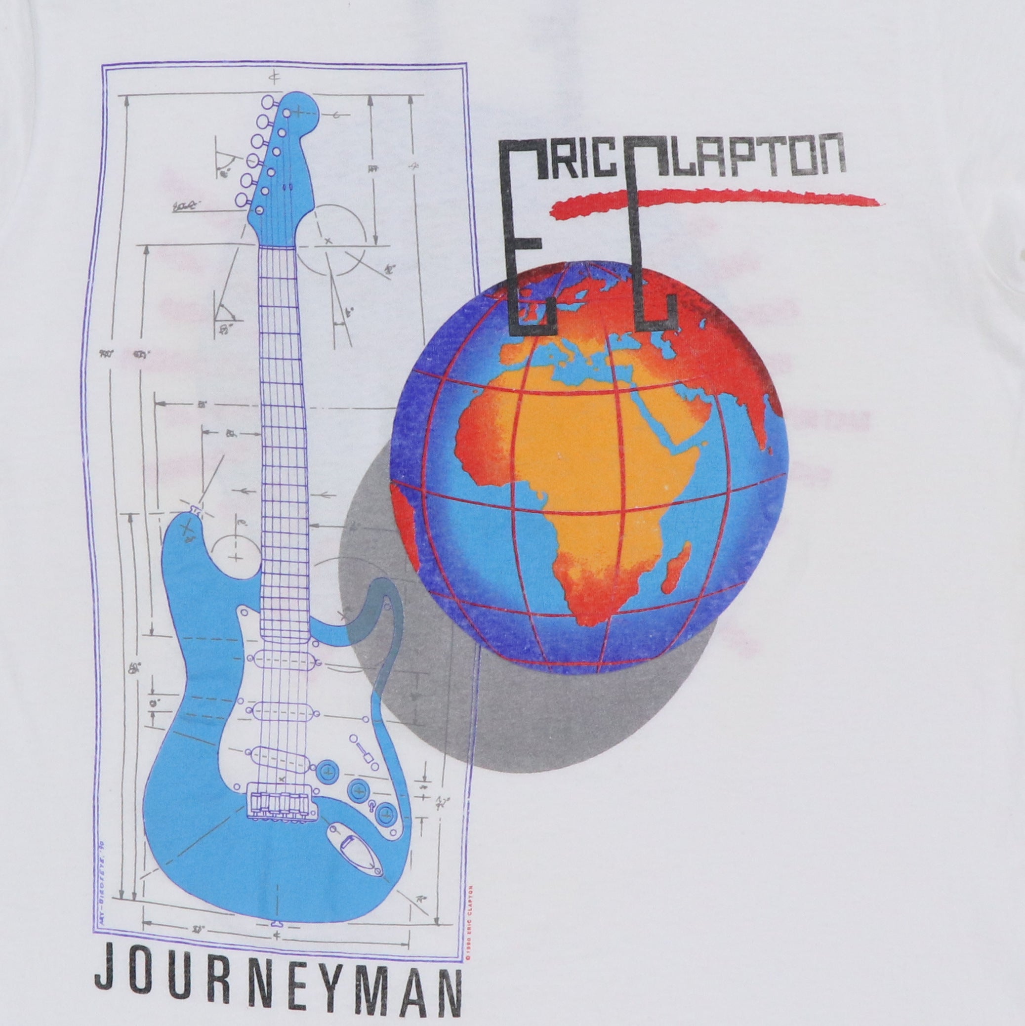 1990 Eric Clapton Journeyman Tour Shirt | Authentic Vintage Tee