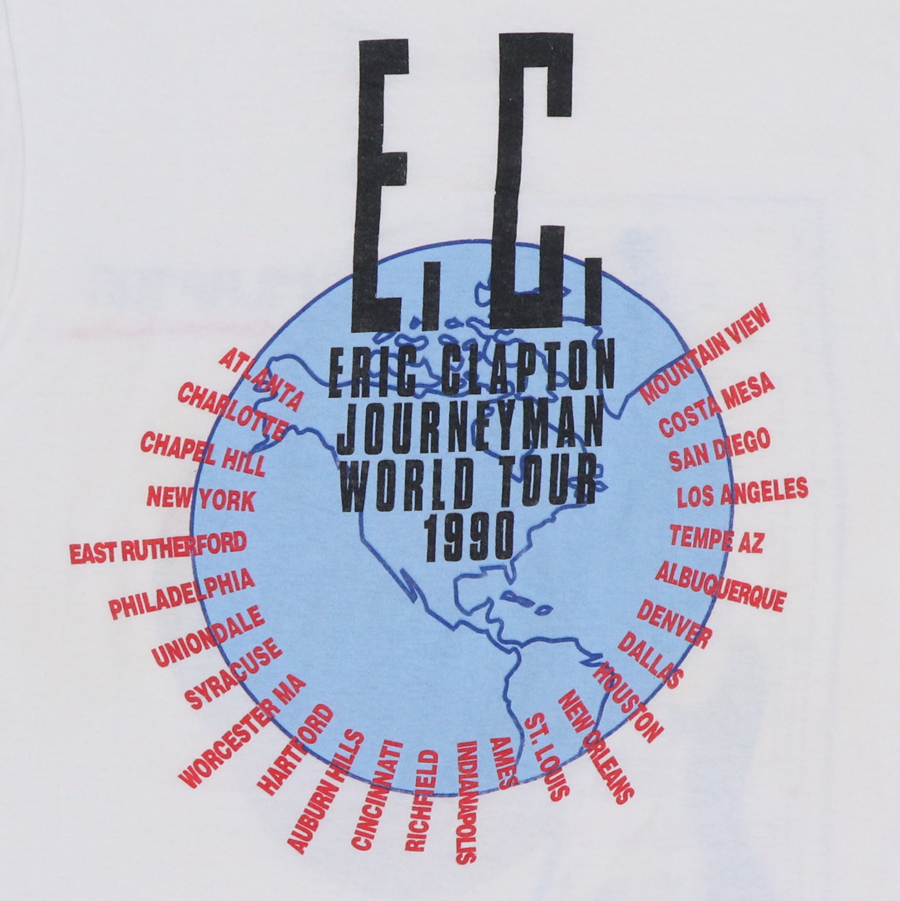 1990 Eric Clapton Journeyman Tour Shirt | Authentic Vintage Tee