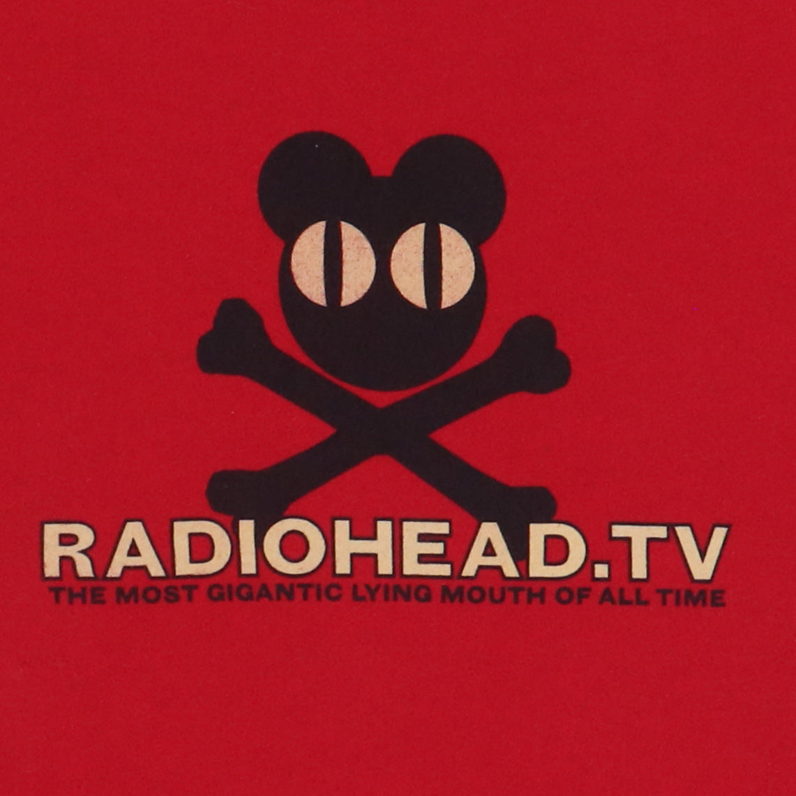 2001 Radiohead The Most Gigantic Lying Mouth Shirt