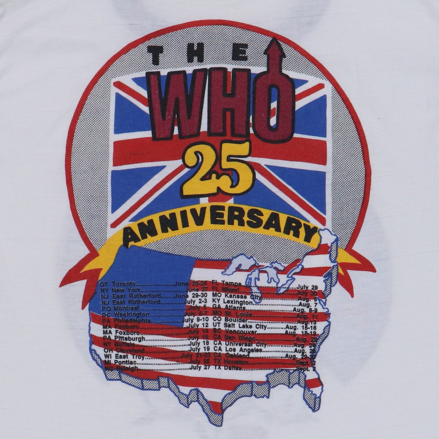1989 The Who Kids Are Alright 25th Anniversary Edition Shirt
