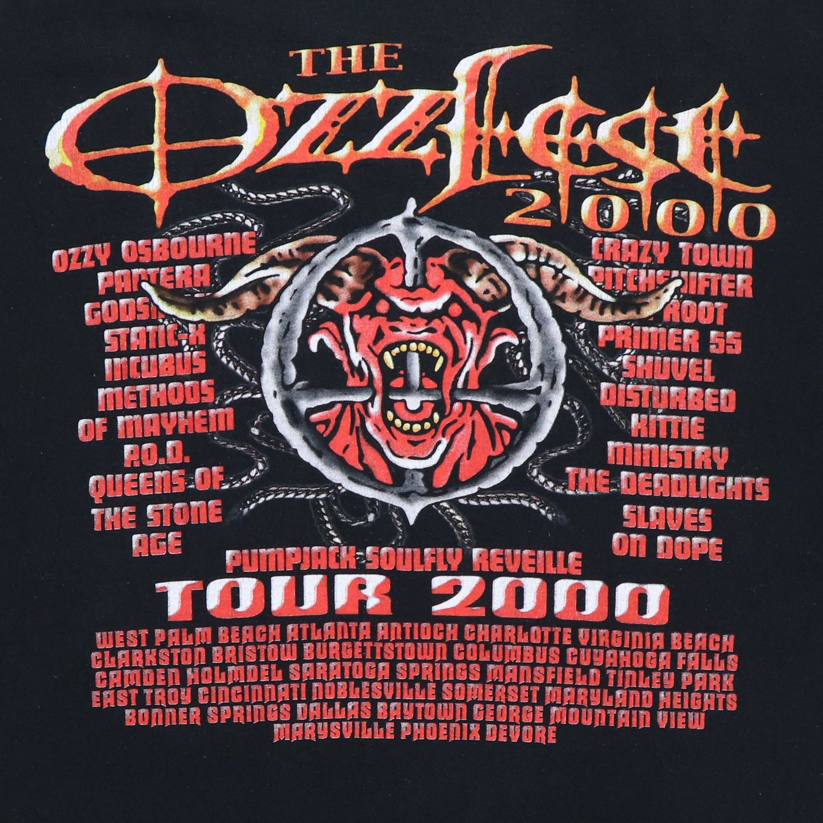 2000 Ozzy Osbourne Ozzffest Tour - Authentic Vintage T-Shirt