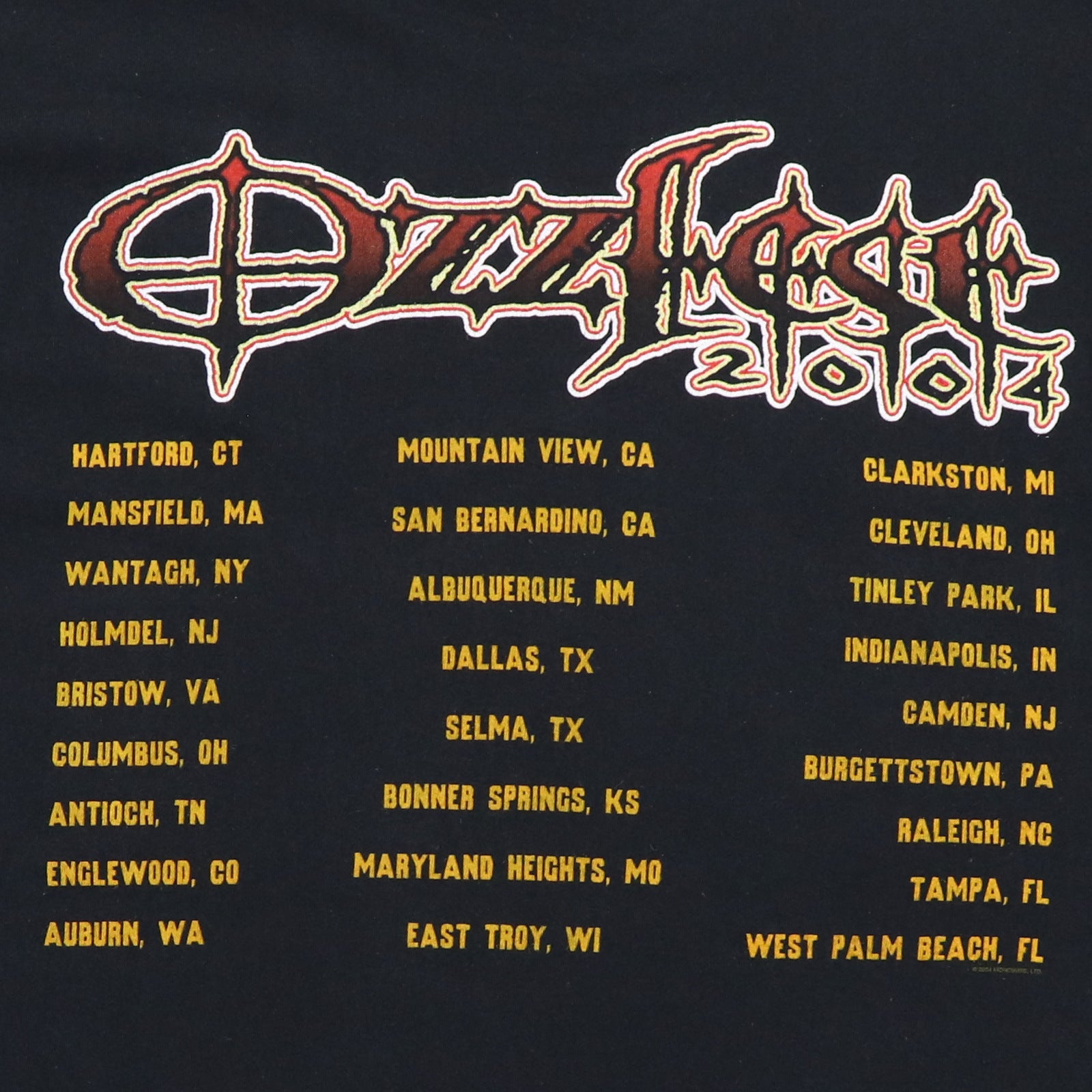 ozll0 オーダーページ Concert Tees: Ozzfest 2004 Vintage T-shirt Size L - Etsy
