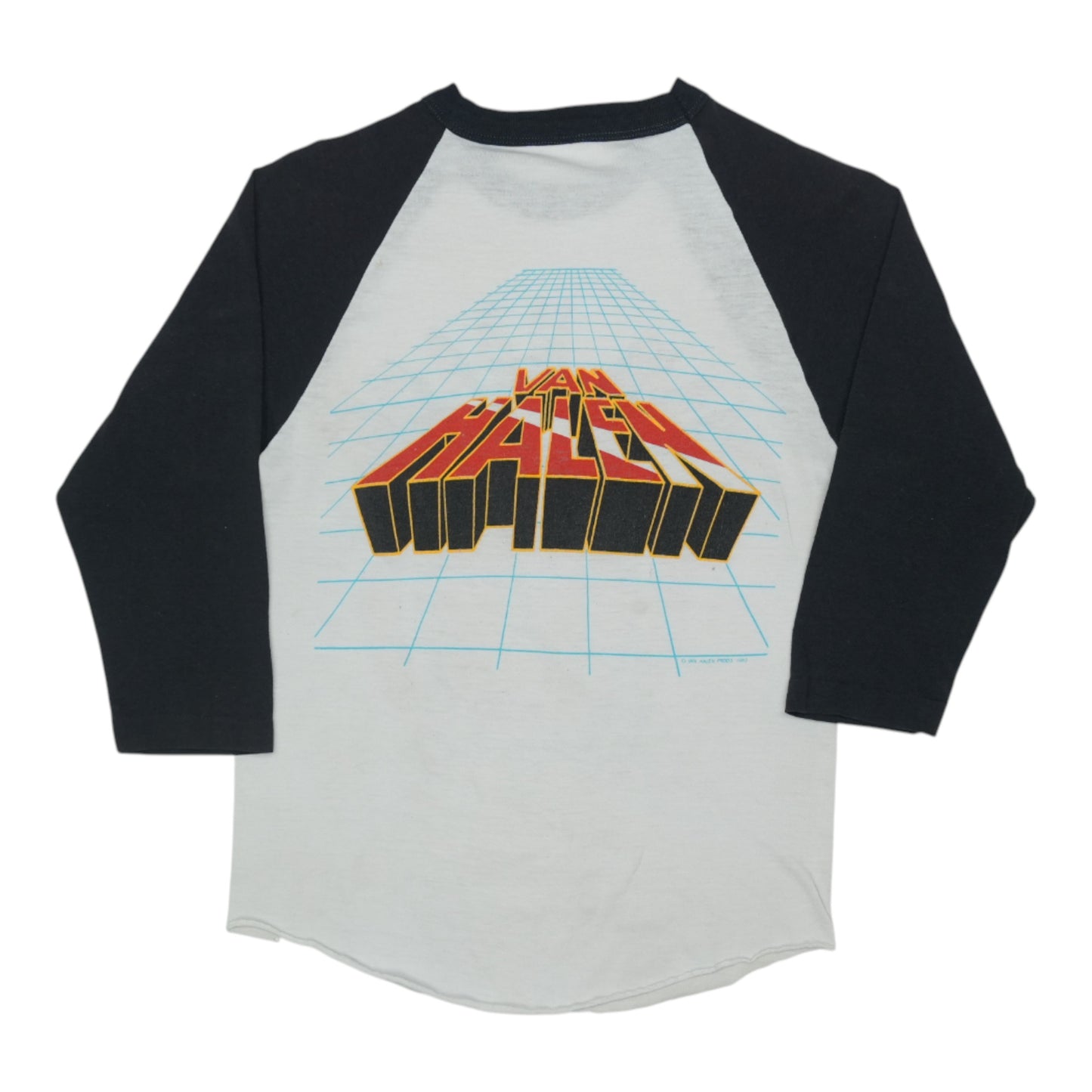 1982 Van Halen Tour Jersey Shirt Back