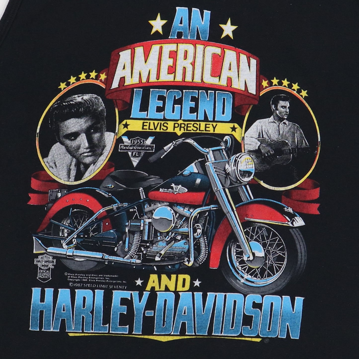 1987 Harley Davidson Elvis Presley Tank Top Shirt