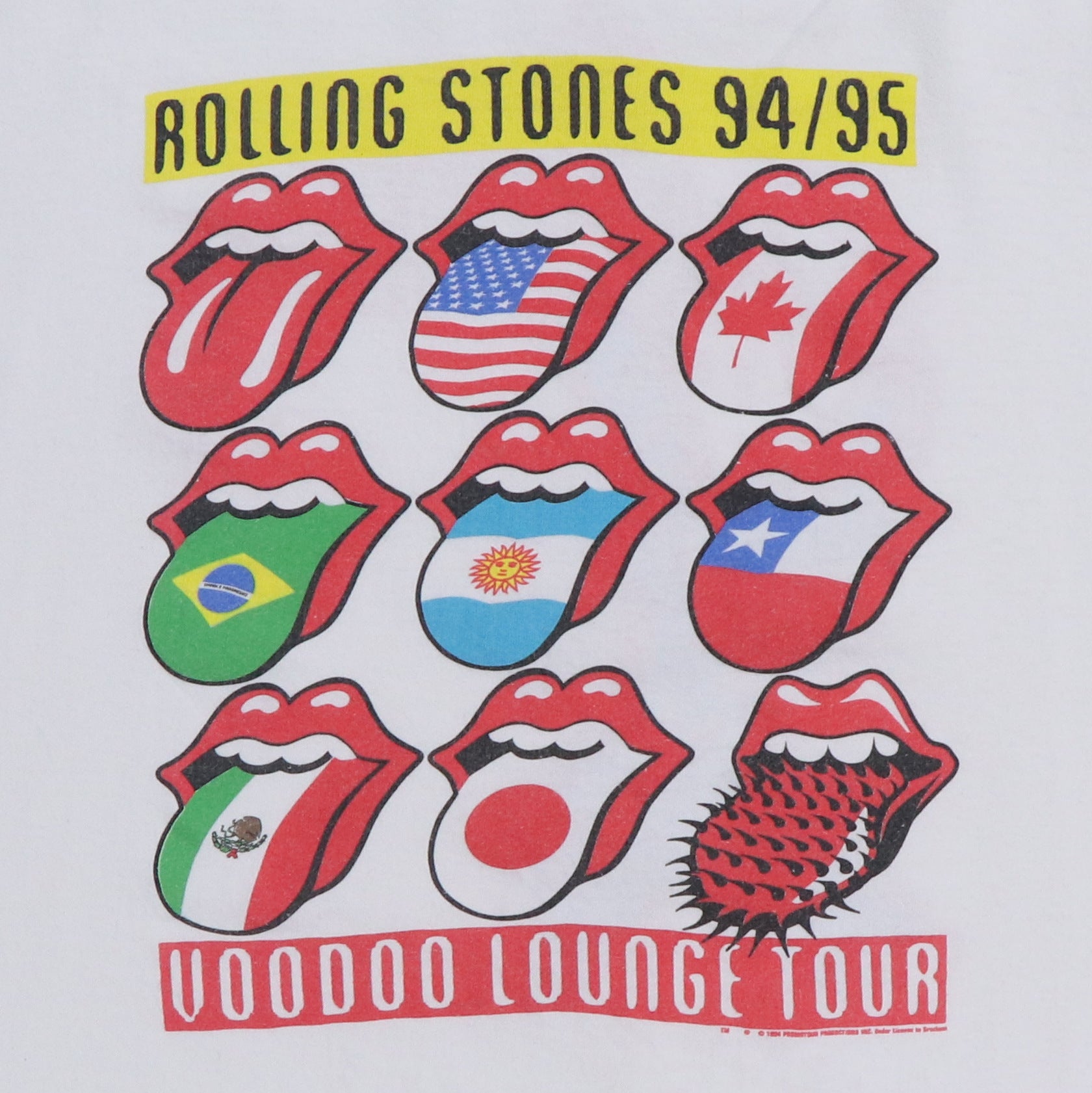 1994 Rolling Stones Voodoo Lounge Tour Shirt | Authentic Vintage