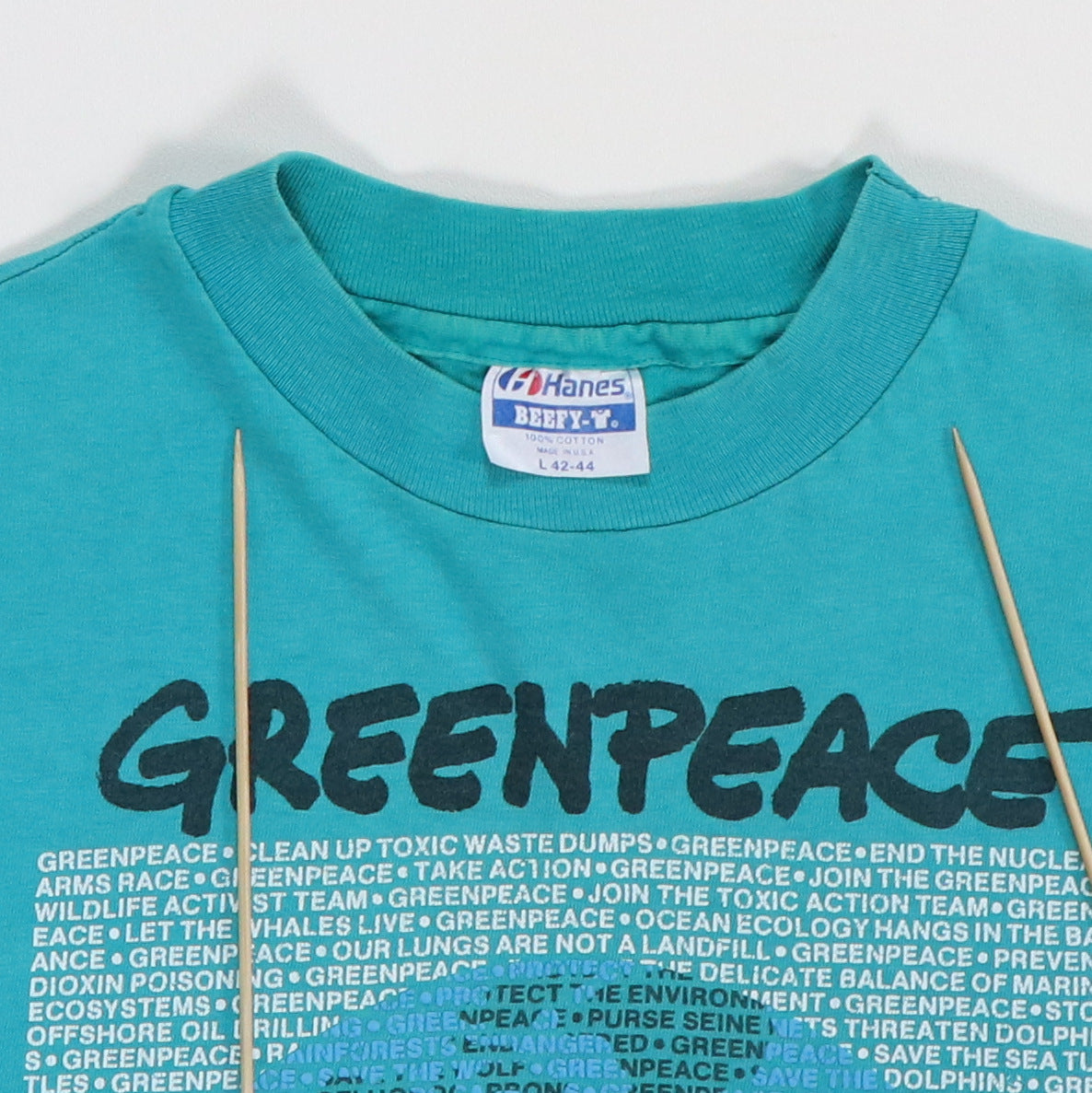 希少 美品 パレス THE DEEP GREEN SKYLINE T-SHIRT Green Eyed Monster 】Front ロゴ刺繍 オパール加工 ビッグT