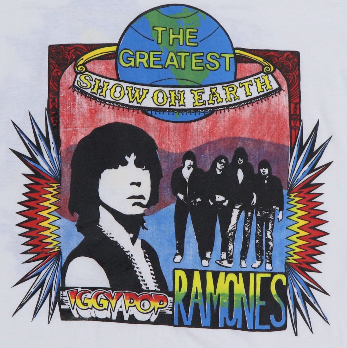 1988 Iggy Pop Ramones Concert Shirt