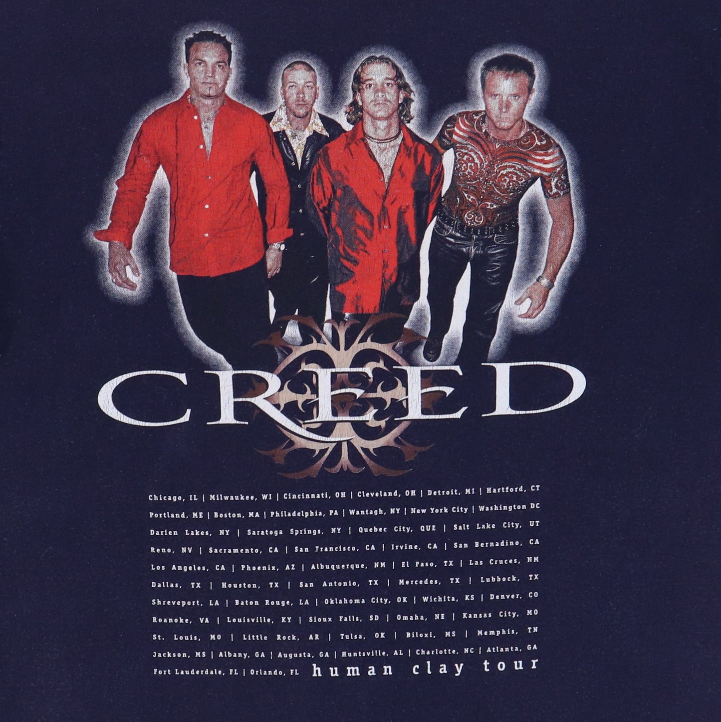 2000 Creed Human Clay Tour Shirti