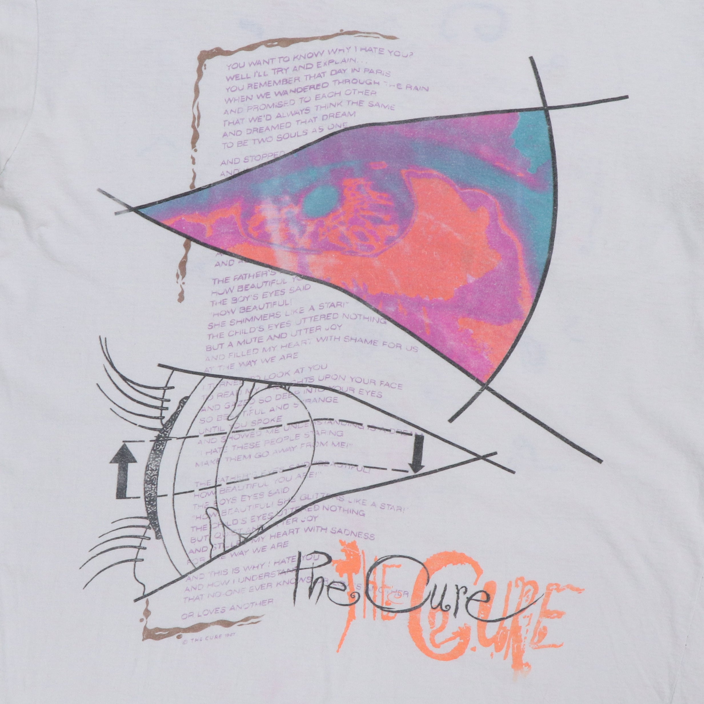 Original vintage 1987 The Cure Kissing Tour Shirt | WyCo Vintage