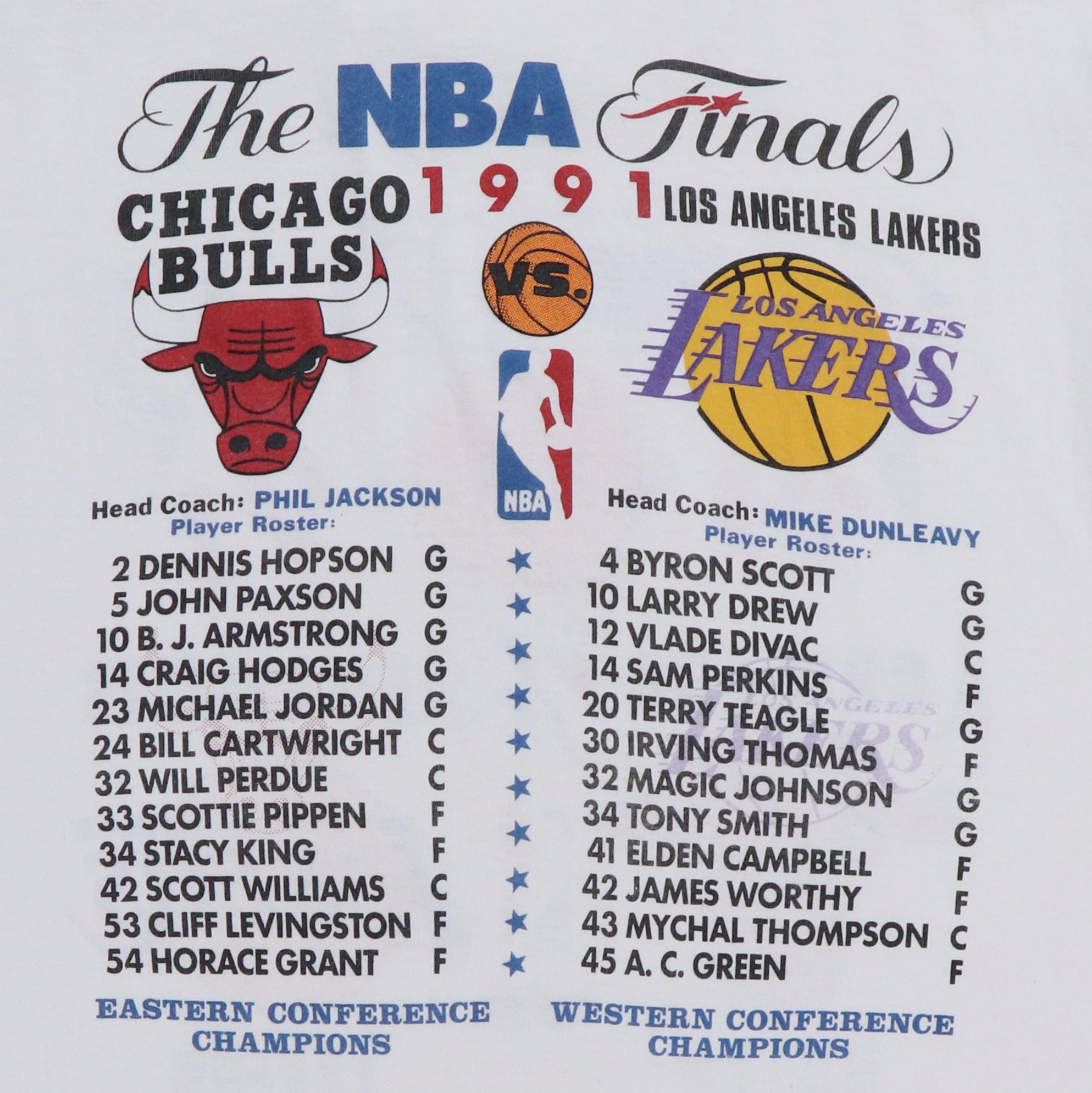 1991 NBA Finals Bulls Lakers Shirt – WyCo Vintage