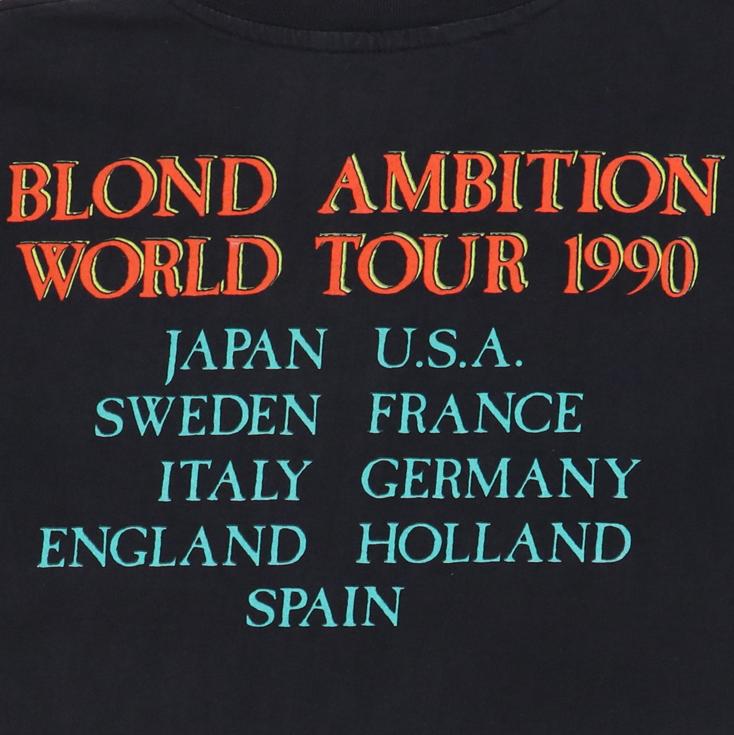 1990 Madonna Blonde Ambition World Tour Shirt