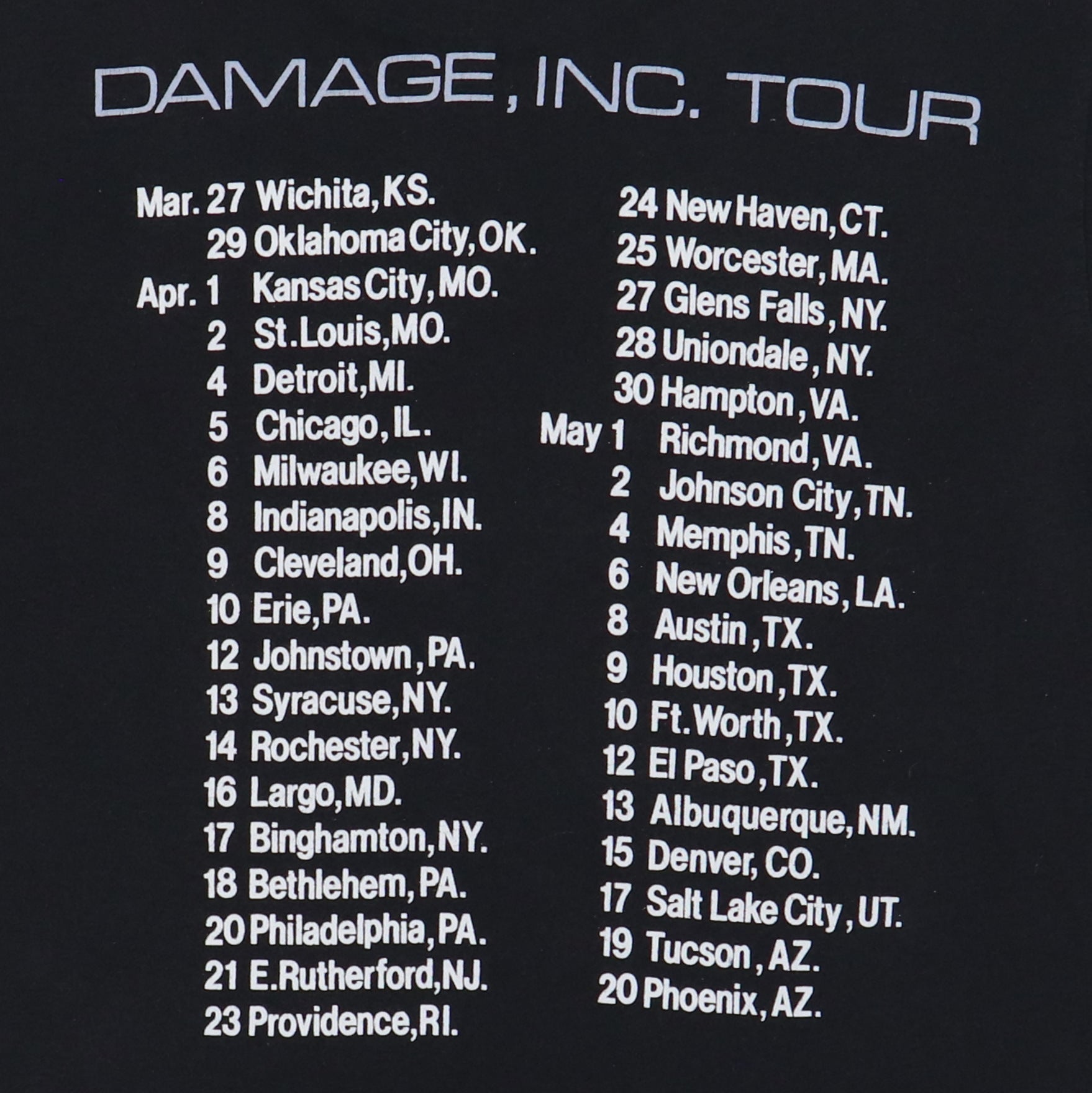 洋楽 llica Damage Inc. Tour 1986 2LP Metallica – (The Metallilive 86) Damage Inc. Tour 1986 – 2 x Vinyl