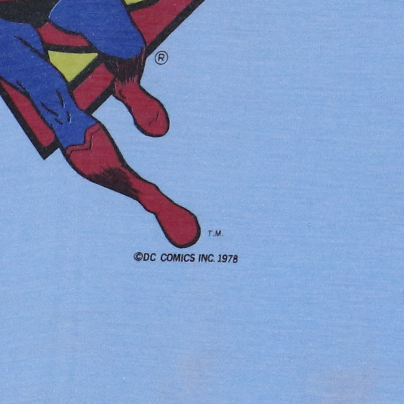VINTAGE - ▪️78’s【SUPERMAN】VINTAGE TEE VINTAGE 1978 Superman Logo T-Shirt 4/5T 1978 DC Comics Inc