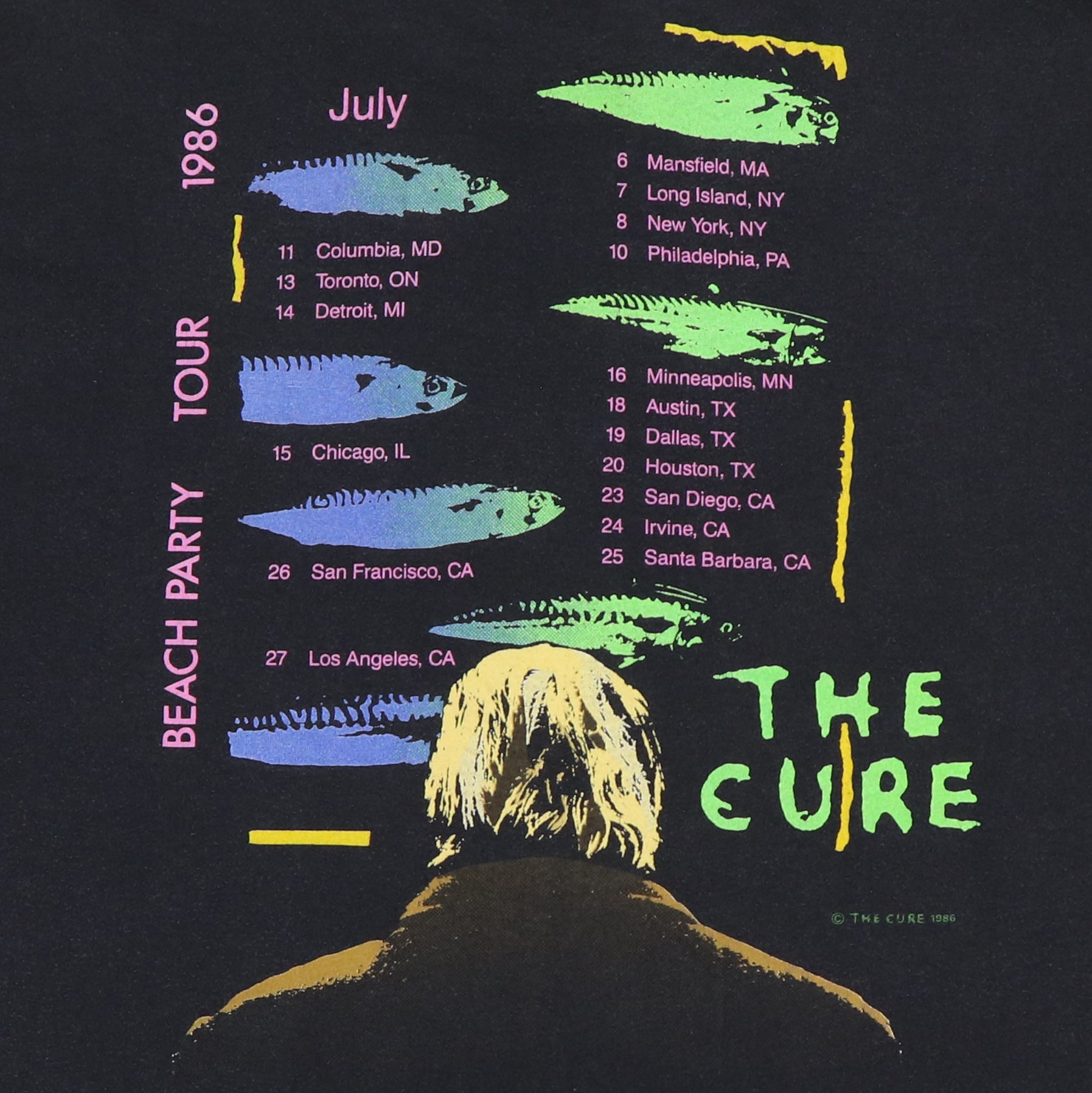 1986 The Cure Beach Party Tour Shirt | Authentic Vintage Tee