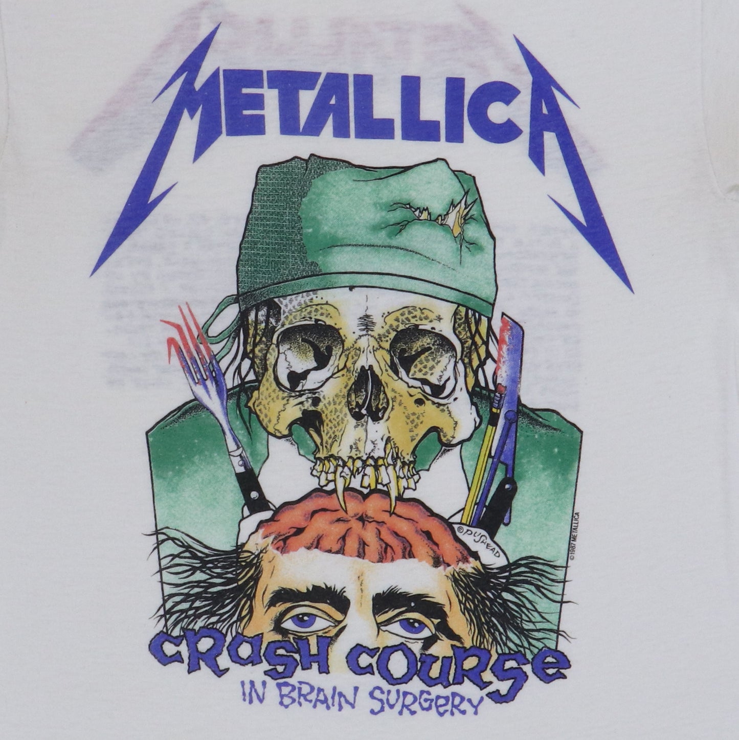 1987 Metallica Crash Course In Brain Surgery Shirt