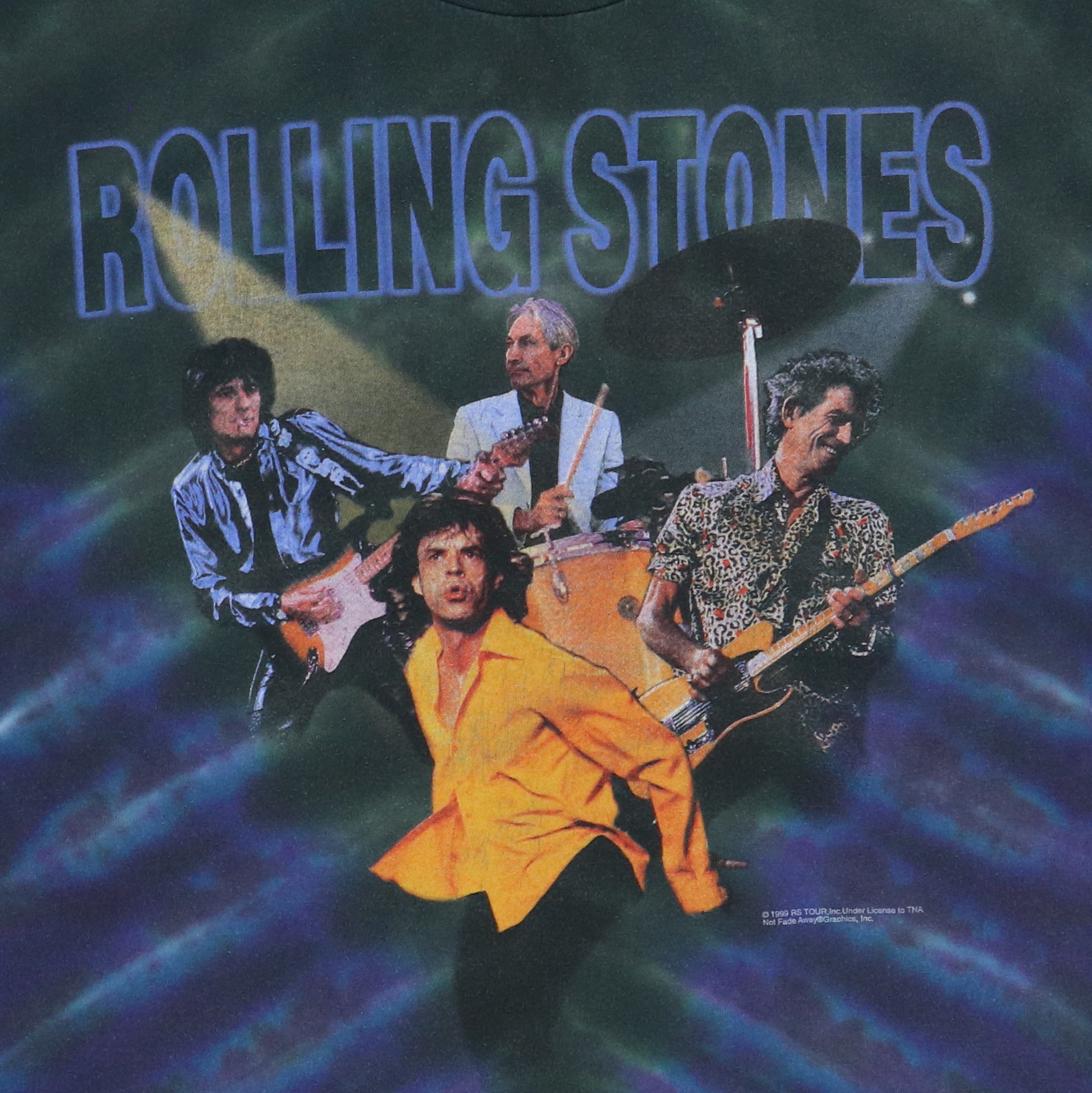 1999 Rolling Stones No Security Tour Tie Dye Shirt | Authentic