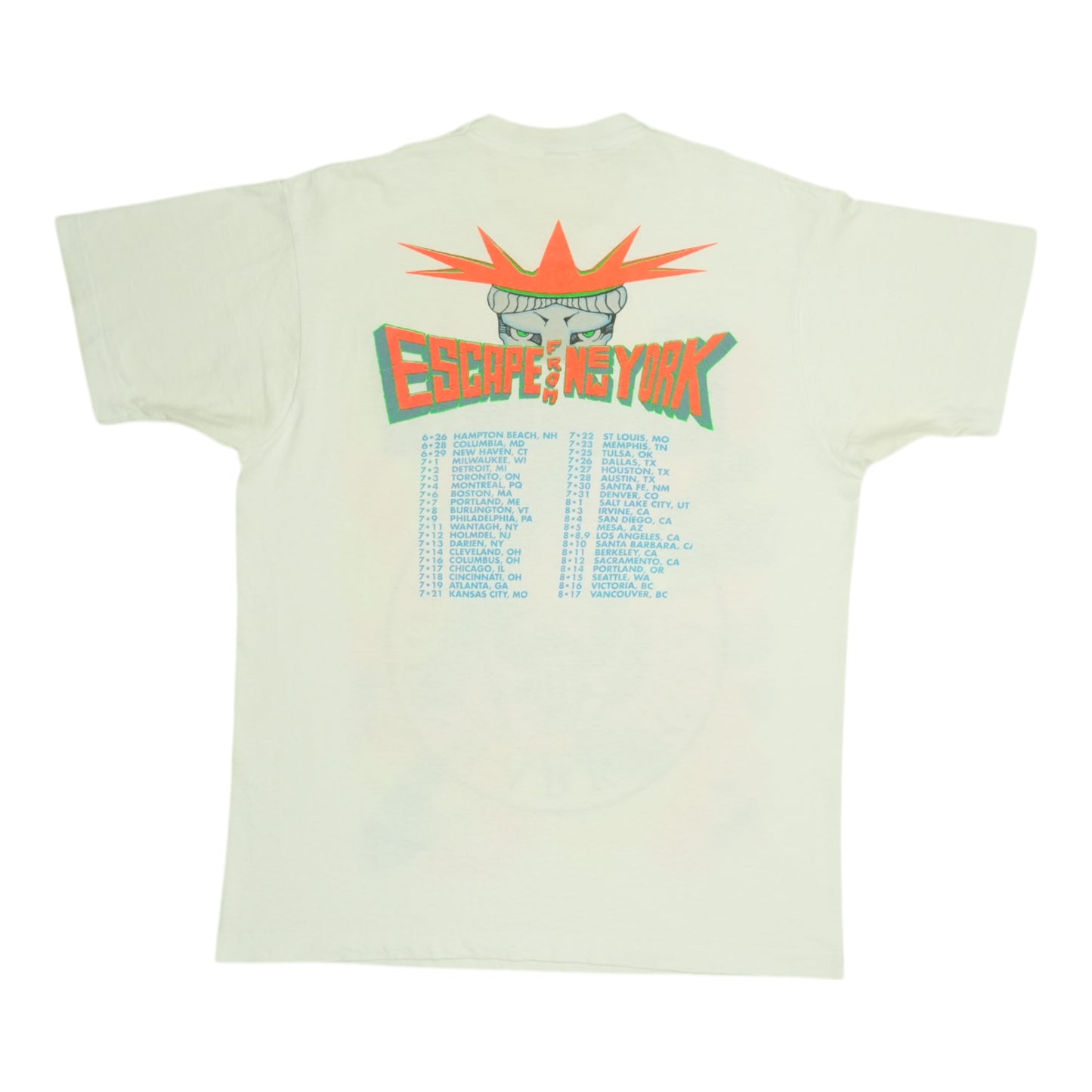 1990 Ramones Escape From New York Tour Shirt