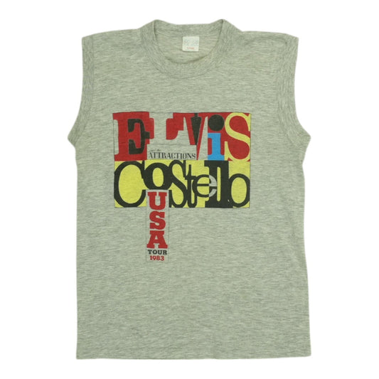1983 Elvis Costello Clocking in America Tour Sleeveless Shirt