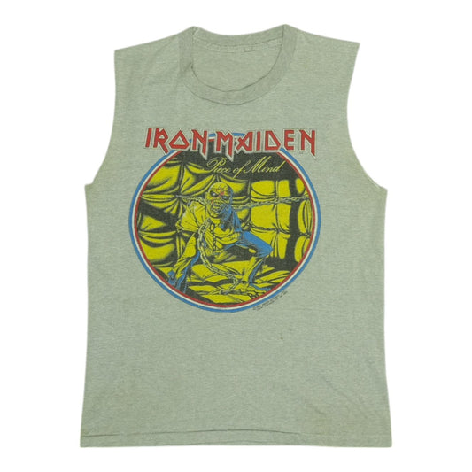 1983 Iron Maiden Piece Of Mind Tour Sleeveless Shirt