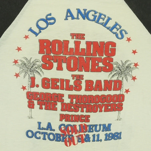 1981 Rolling Stones Prince Concert Jersey Shirt