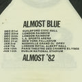 1982 Elvis Costello Almost Blue Tour Jersey Shirt