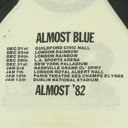 1982 Elvis Costello Almost Blue Tour Jersey Shirt