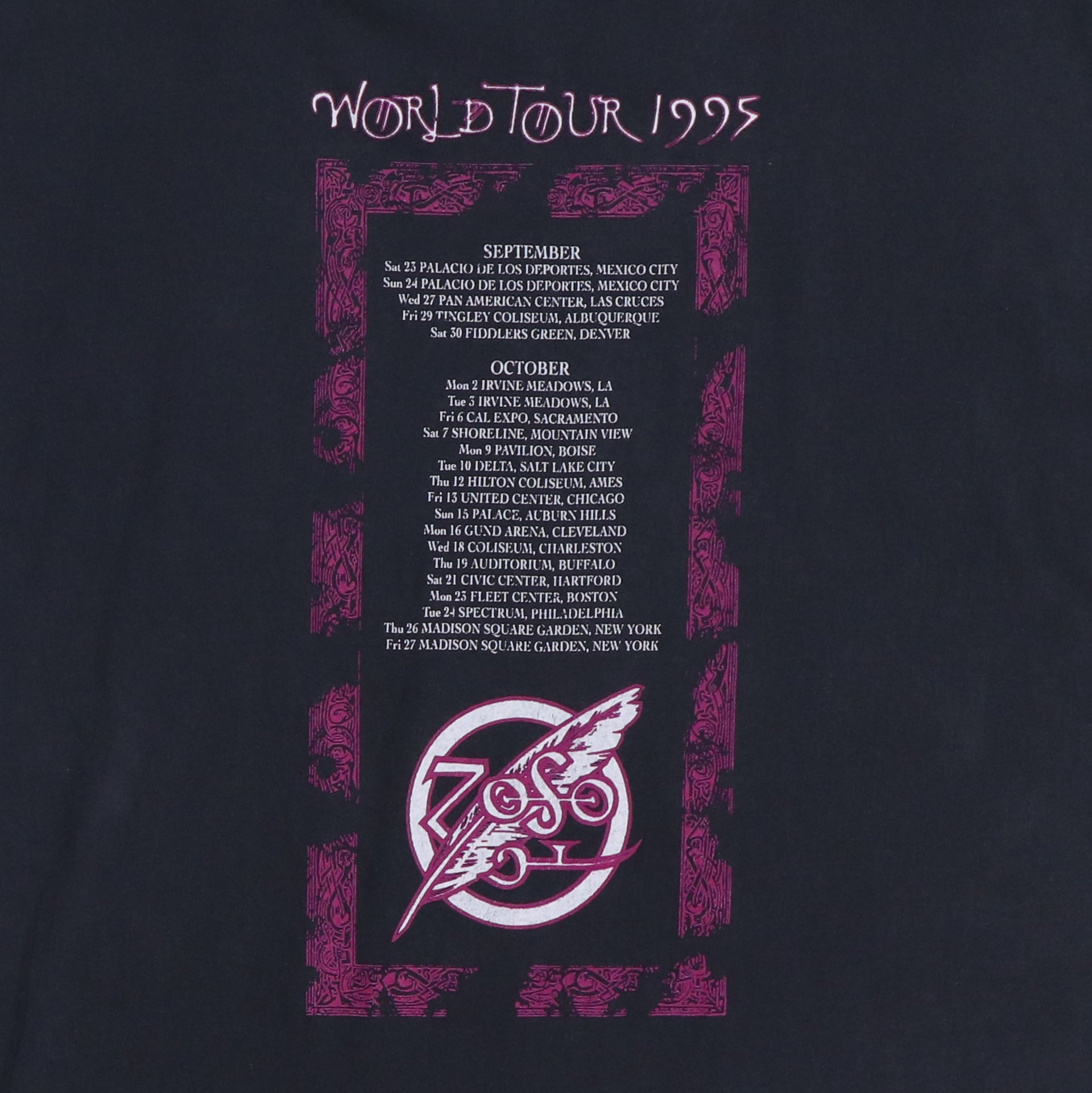 1995 Jimmy Page Robert Plant Tour Shirt | Authentic Vintage Tee