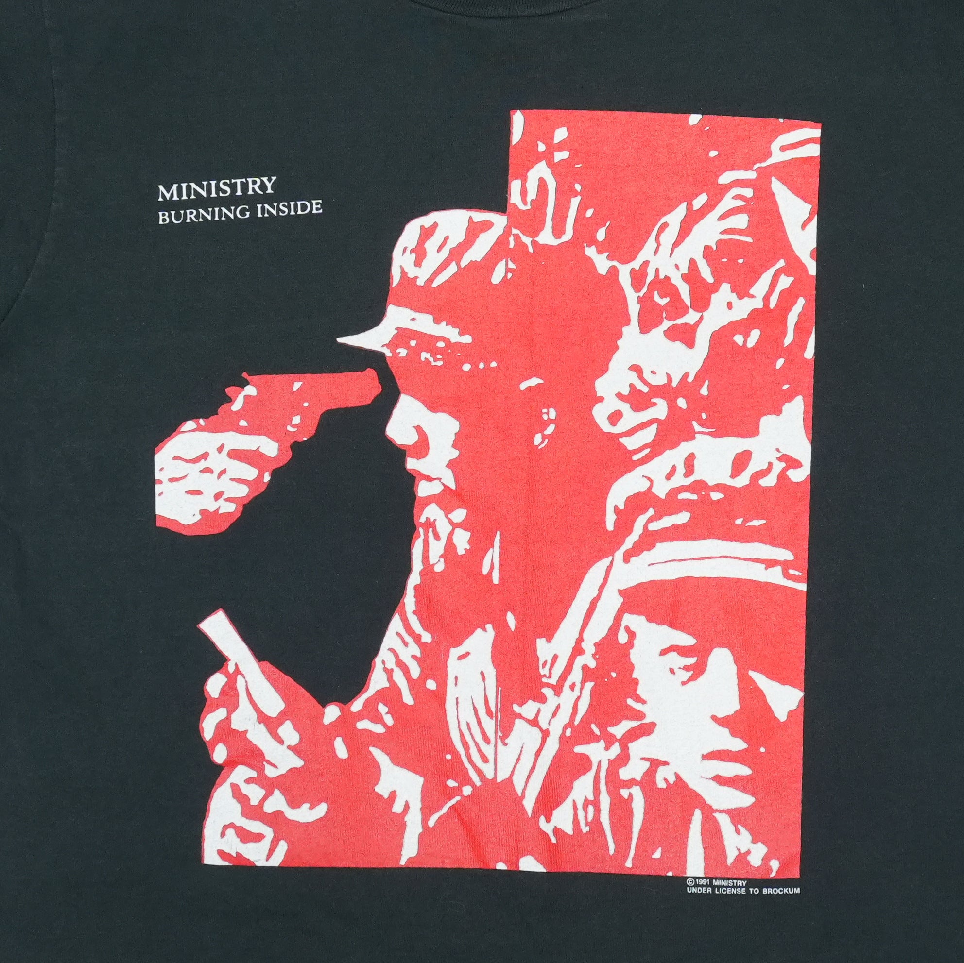1991 Ministry Burning Inside Long Sleeve Shirt | Authentic Vintage