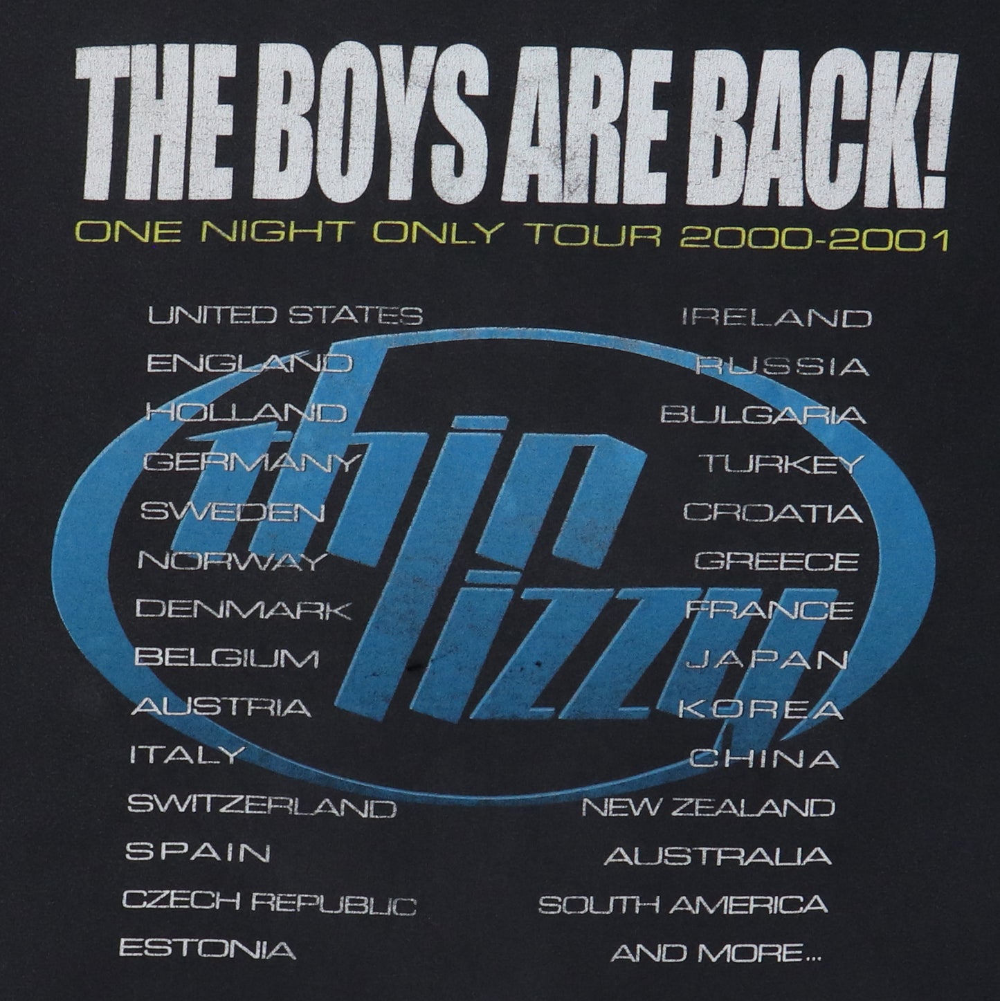 2000 Thin Lizzy The Boys Are Back Concert Shirt