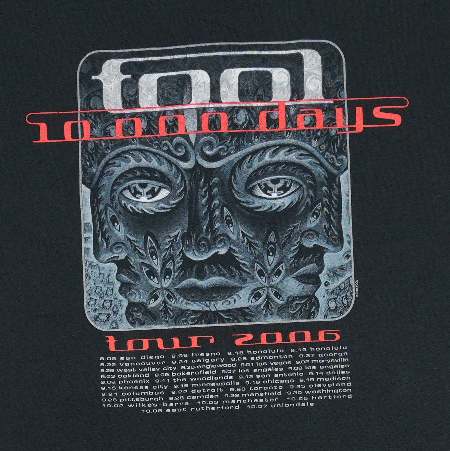 2006 Tool 10,000 Days Tour Shirt | Authentic Vintage Tee – WyCo