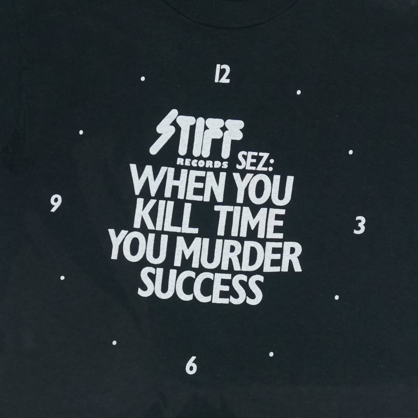 1980 Stiff Records When You Kill Time You Murder Success Shirt Detail