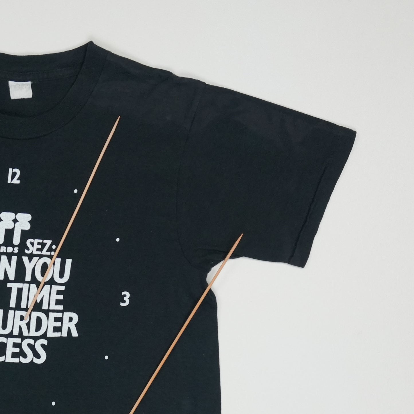 1980 Stiff Records When You Kill Time You Murder Success Shirt Detail