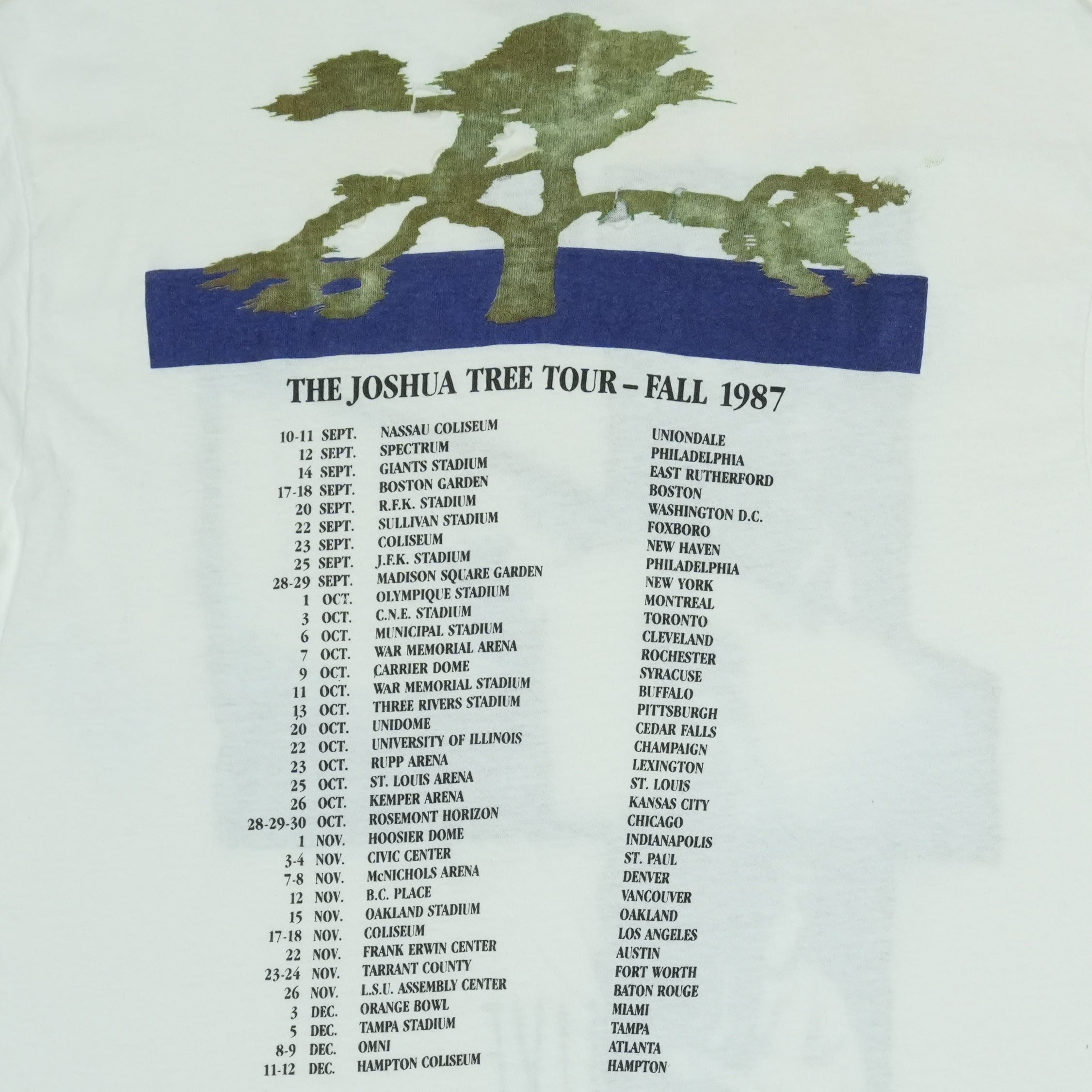 1987 U2 Joshua Tree Tour Shirt | Authentic Vintage Tee – WyCo Vintage
