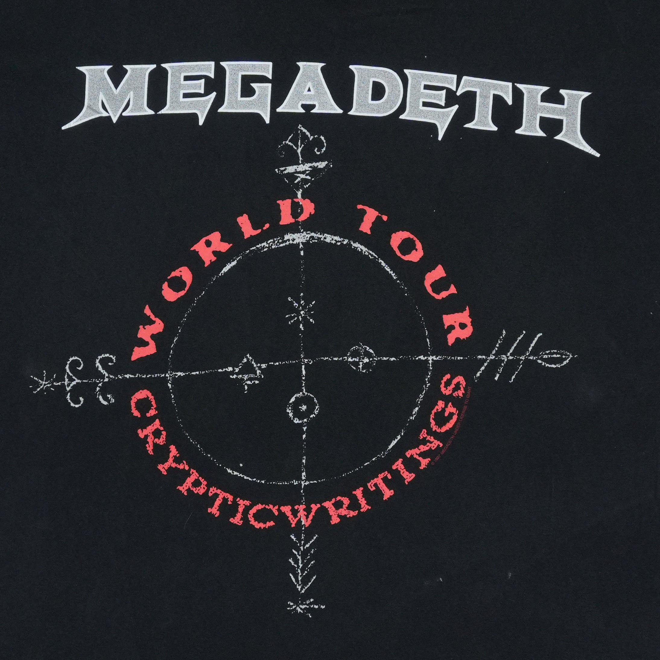 1998 Megadeth Cryptic Writings Tour Shirt | Authentic Vintage Tee