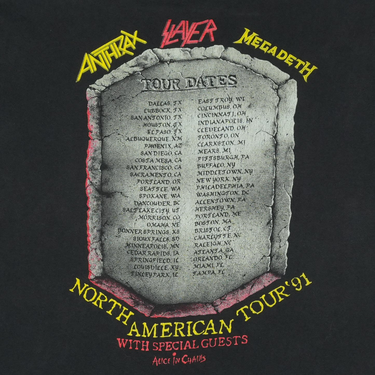 1991 Clash Of The Titans Tour Shirt