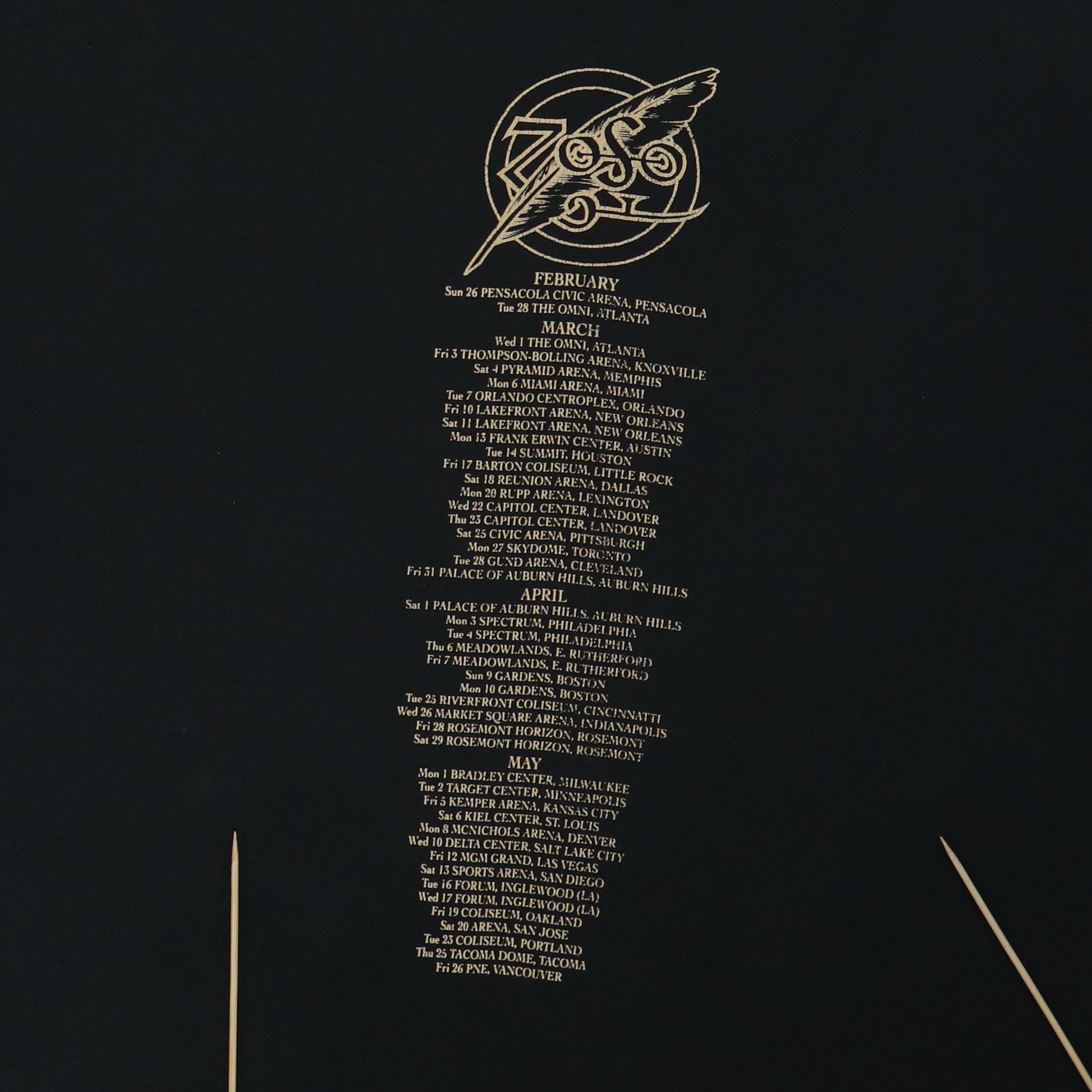 1995 Jimmy Page Robert Plant Zoso Tour Shirt | Authentic Vintage