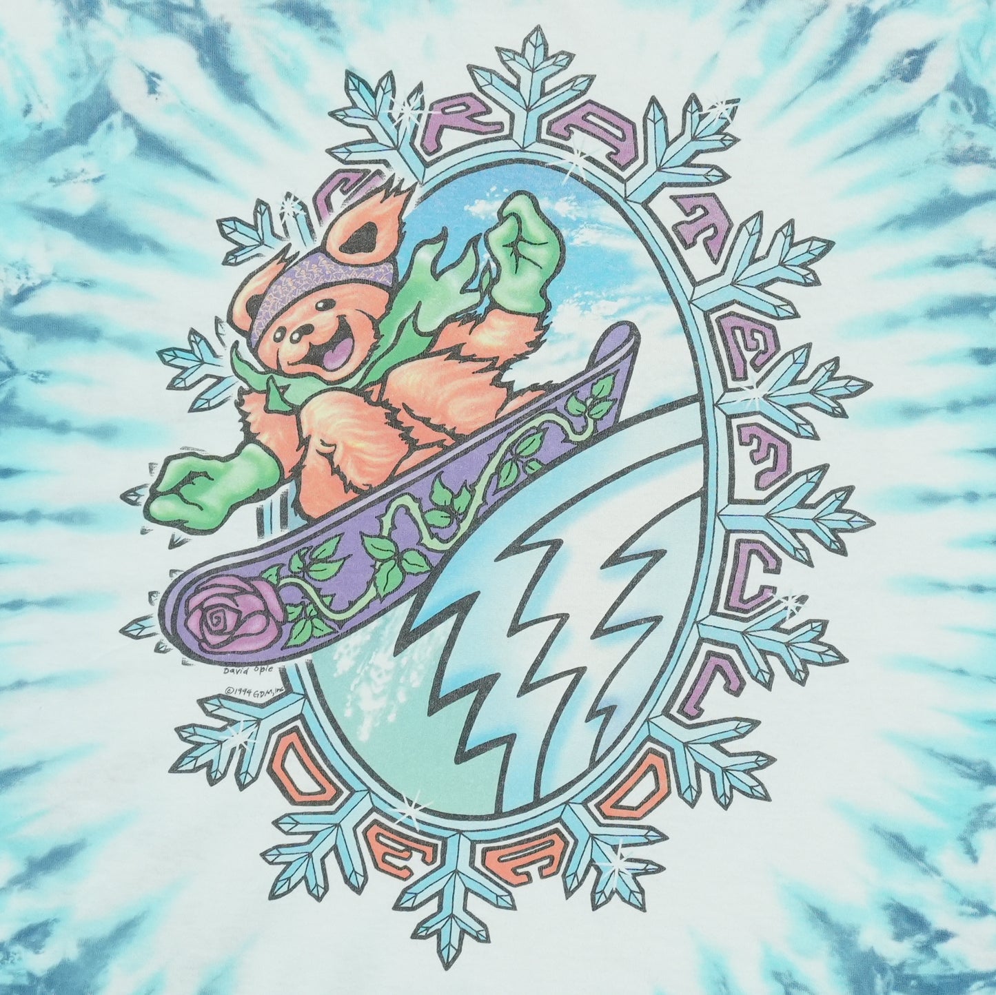 1994 Grateful Dead Snowboard Ski Tie Dye Shirt