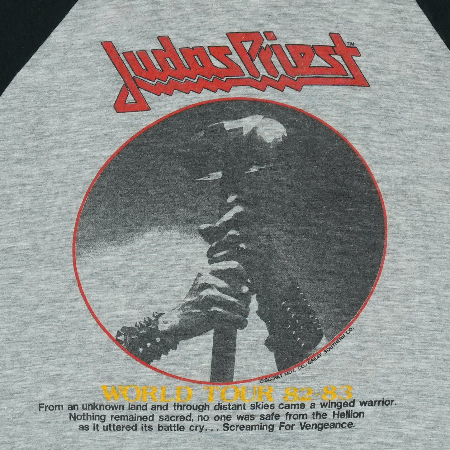 1982 Judas Priest Screaming For Vengeance Tour Jersey Shirt