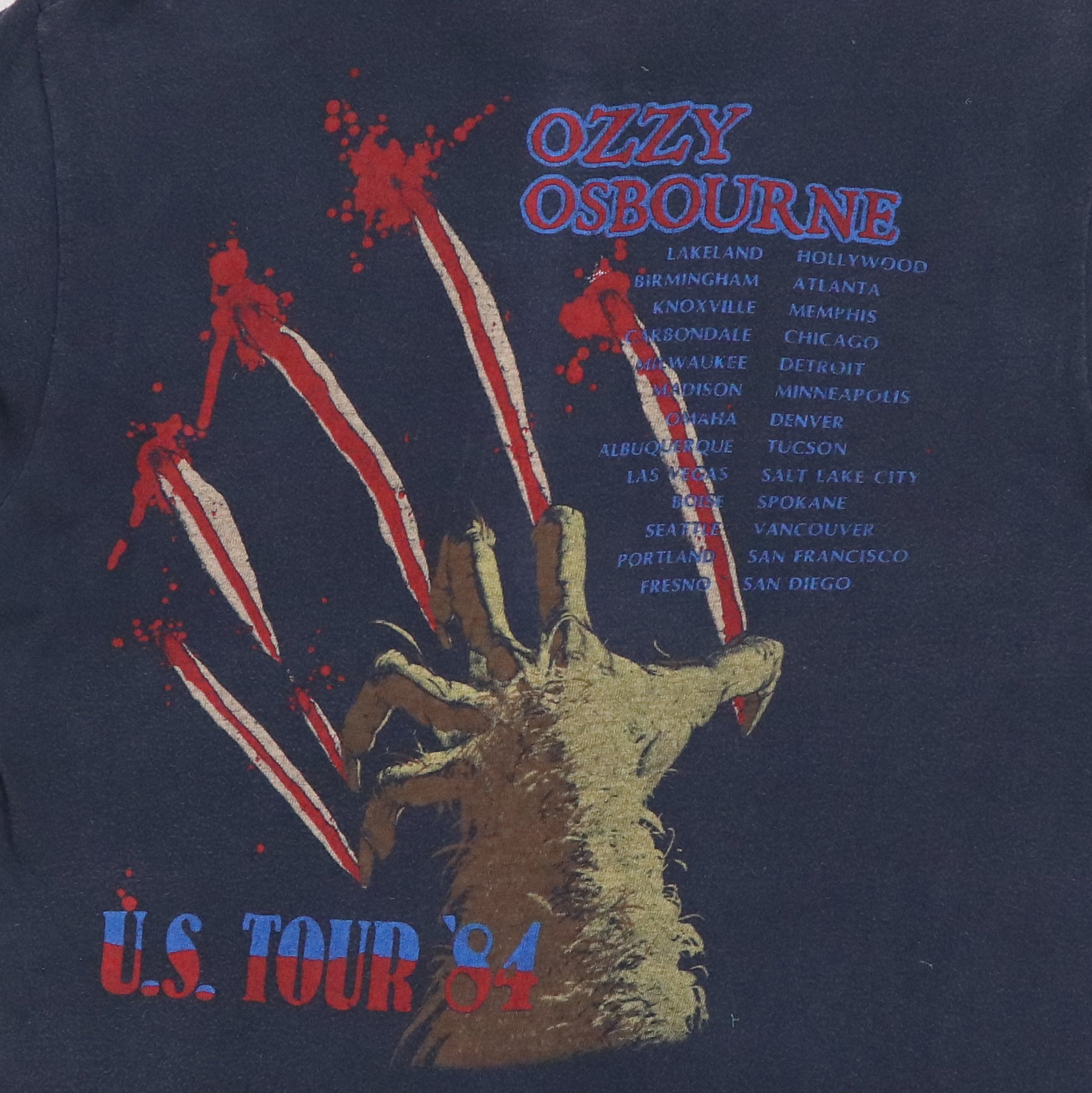Original vintage 1984 Ozzy Osbourne Bark At The Moon Tour