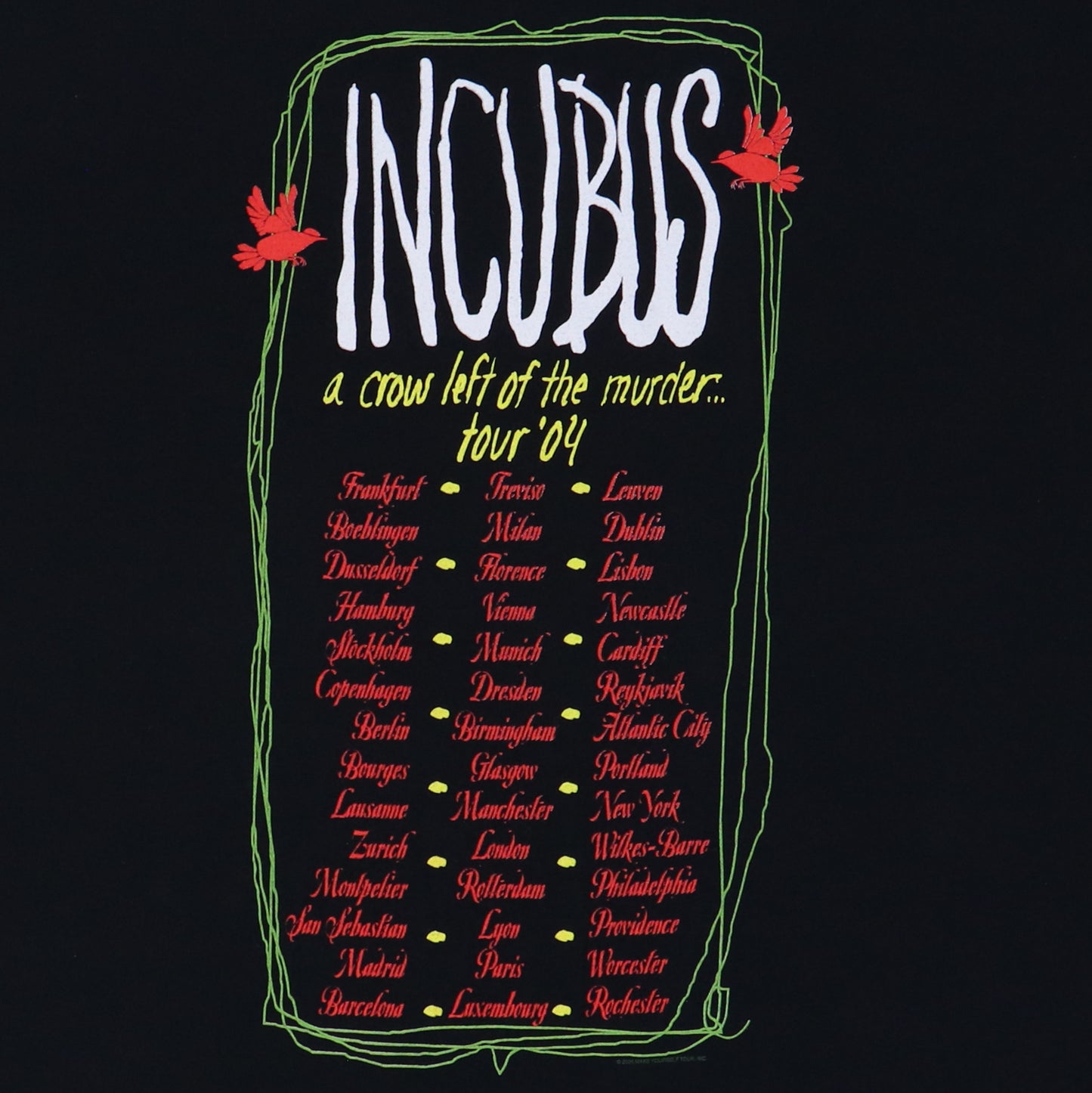 2004 Incubus Tour Shirt