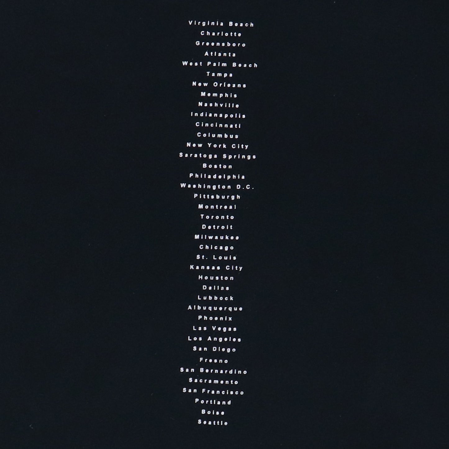 2000 Pearl Jam Binaural Tour Shirt