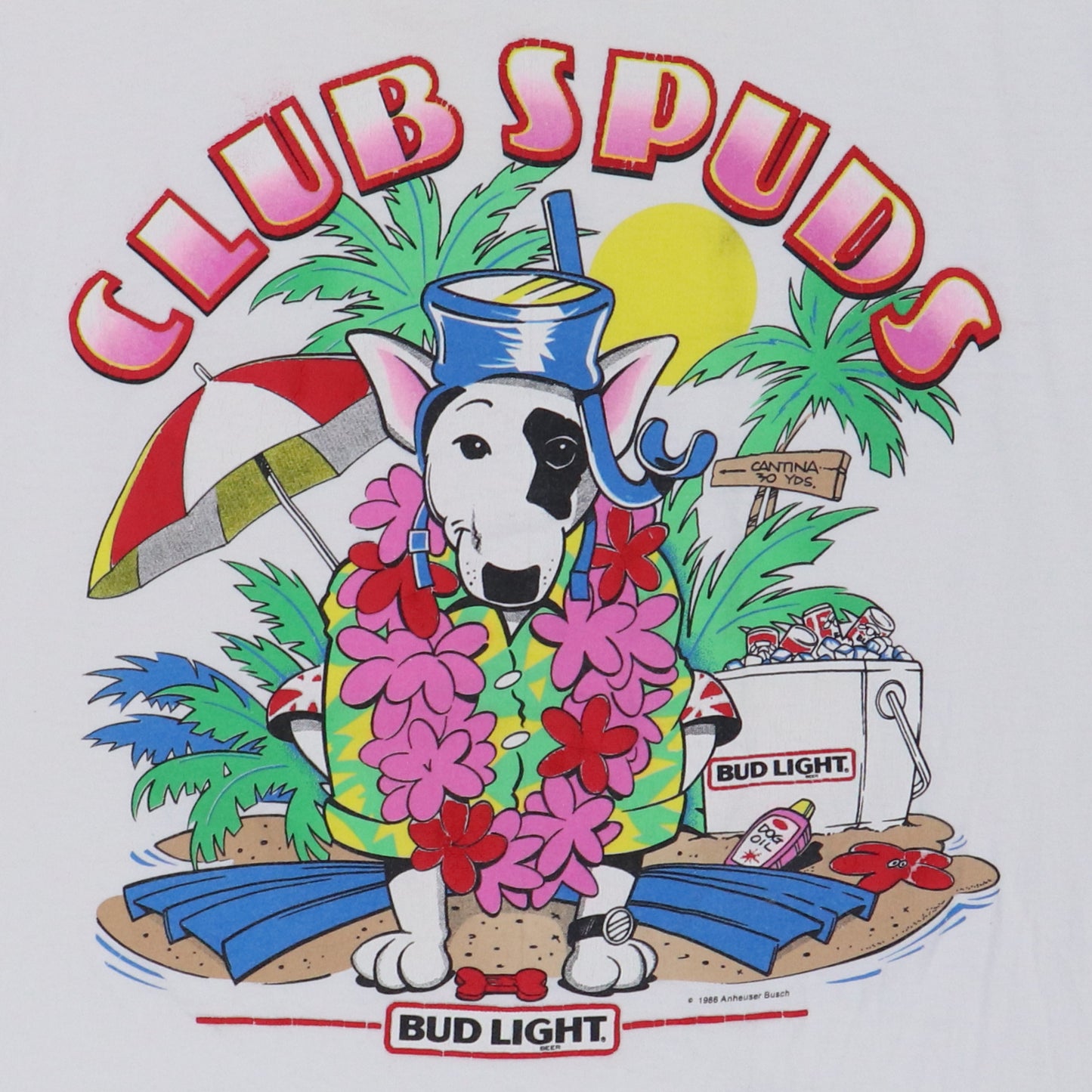 1986 Club Spuds MacKenzie Bud Light Shirt