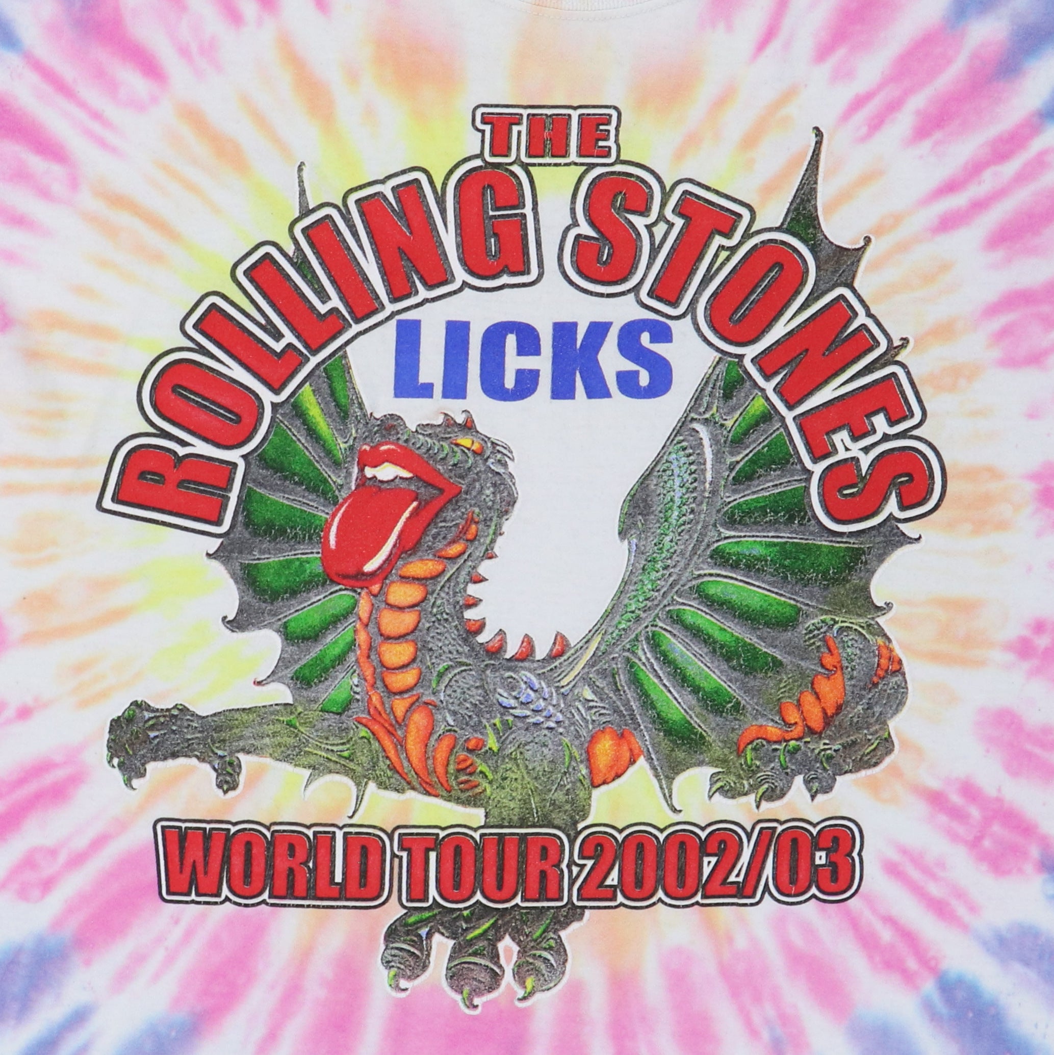 2003 Rolling Stones Licks World Tour Tie Dye Shirt | Authentic