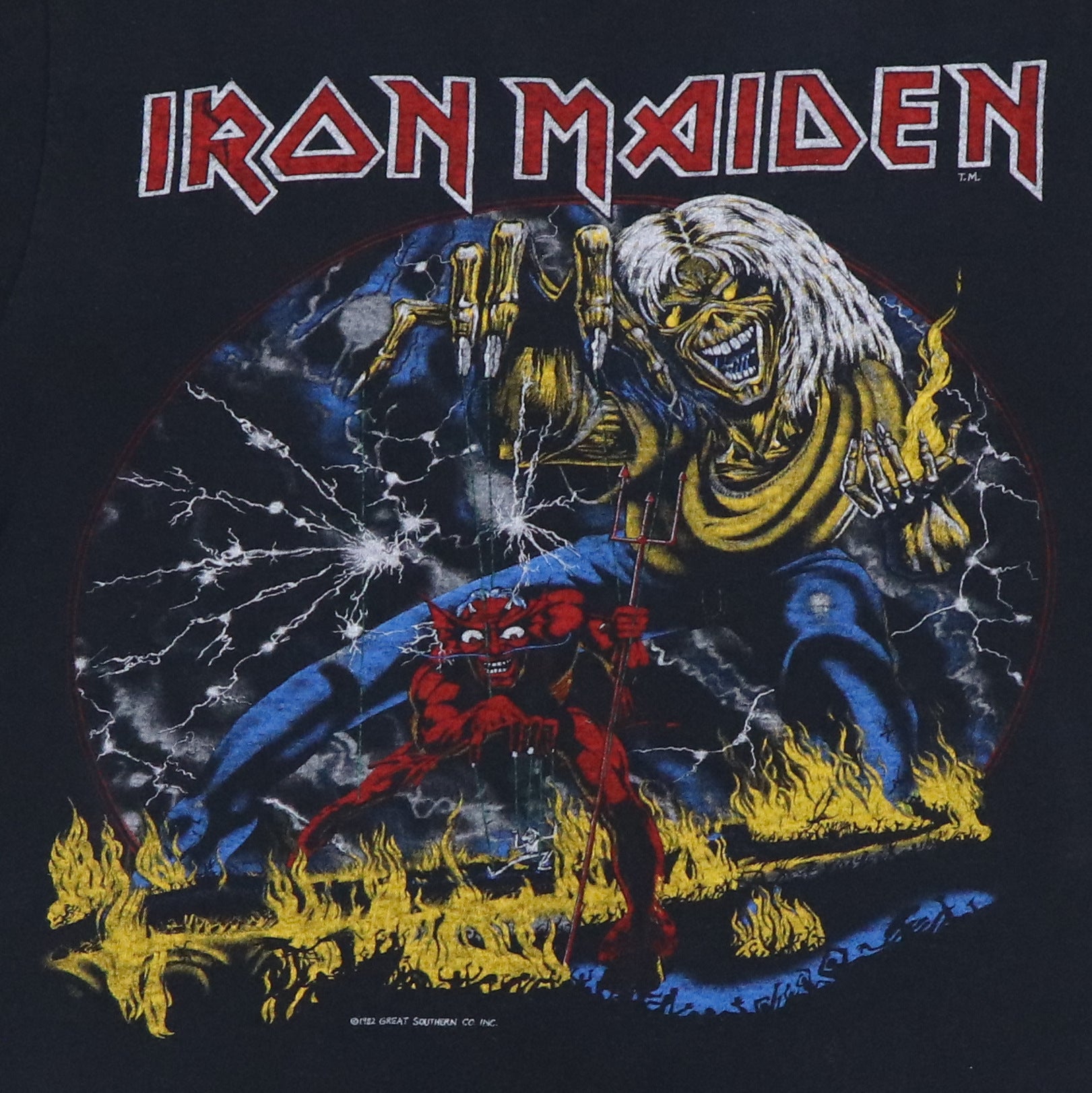 Original vintage 1982 Iron Maiden Number Of The Beast Shirt | WyCo