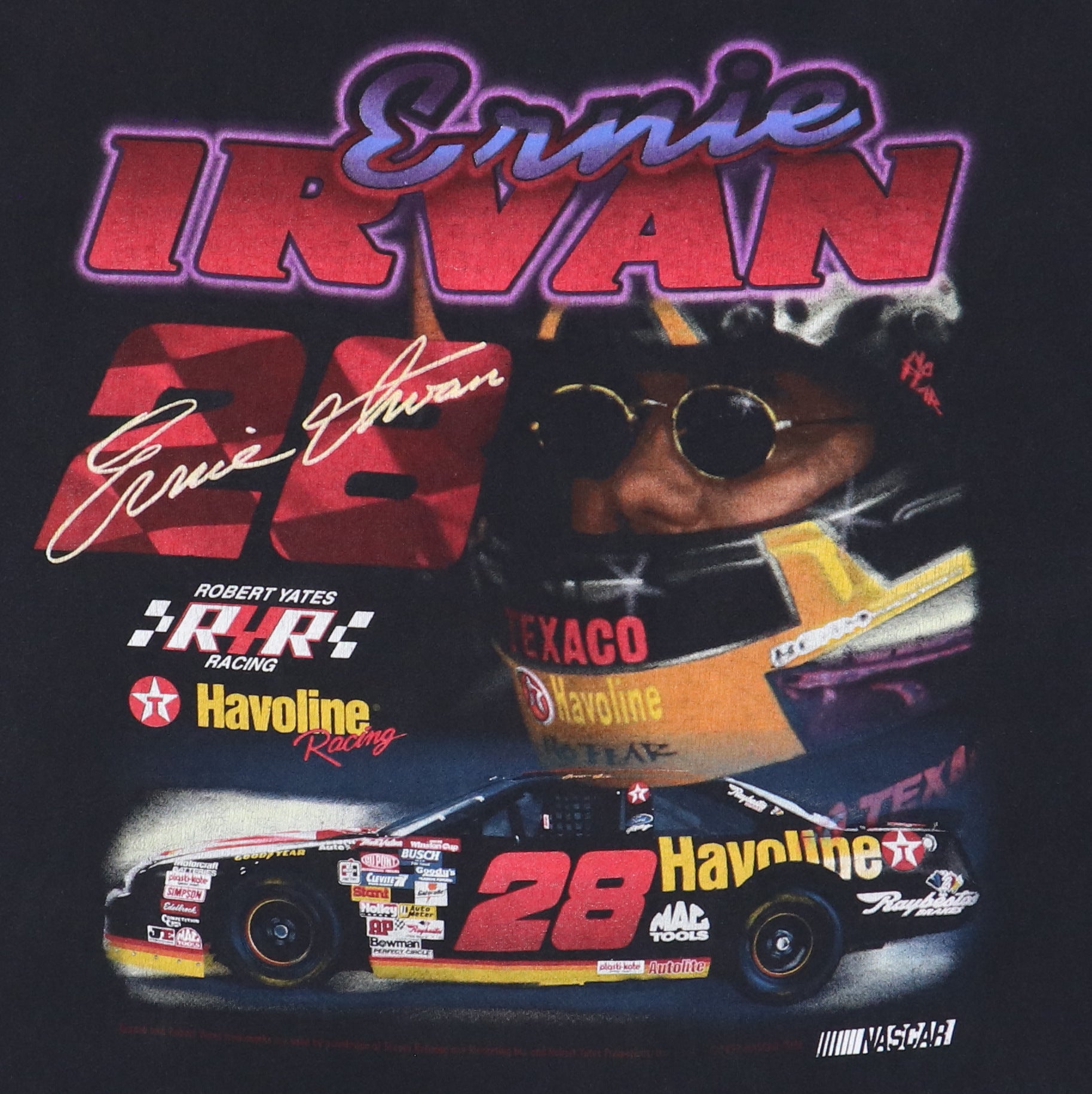 Vintage 1999 Ernie Irvan 36 M&M's Racing Team NASCAR T-Shirt