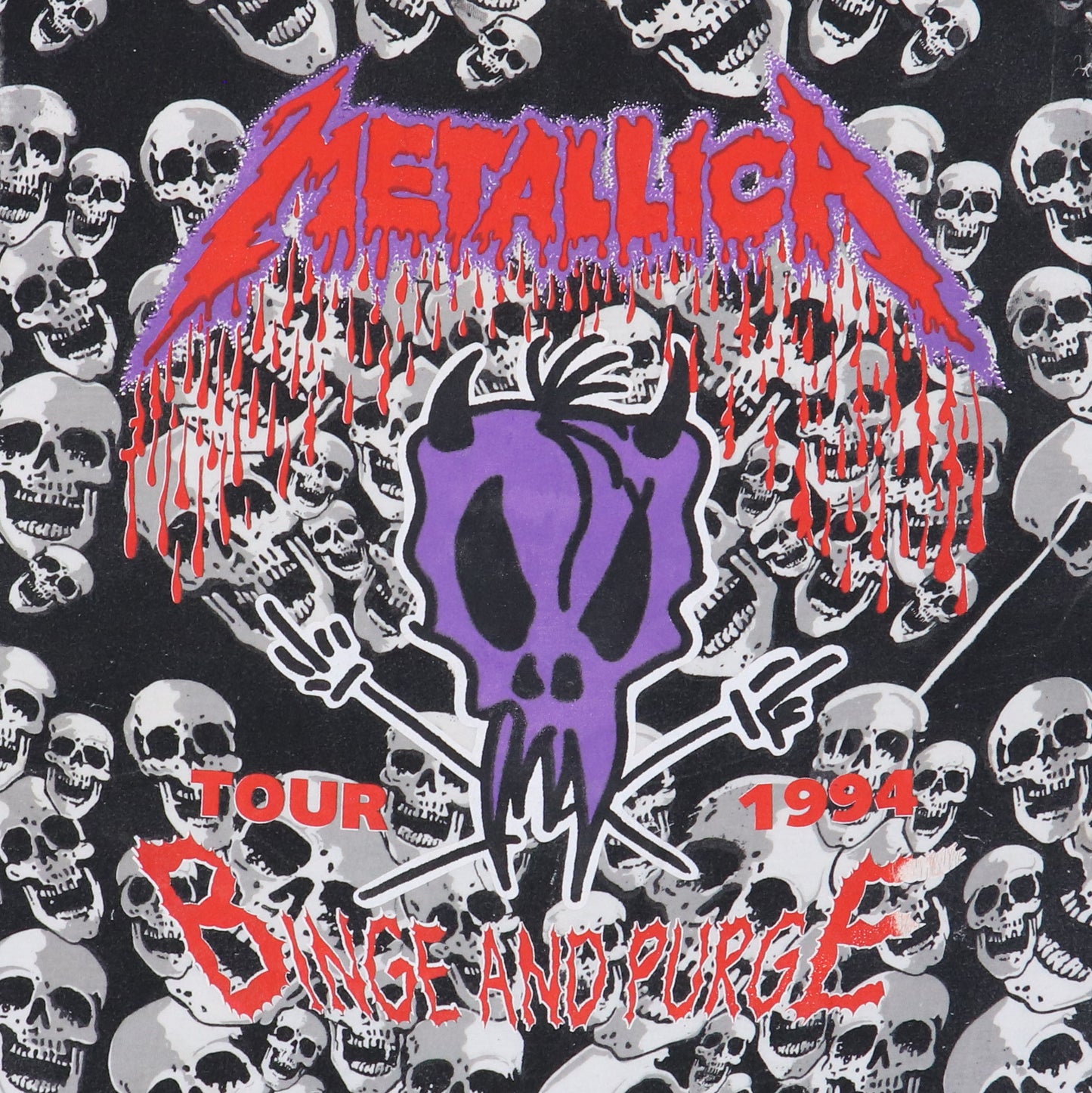 1994 Metallica Binge And Purge All Over Print Tour Shirt