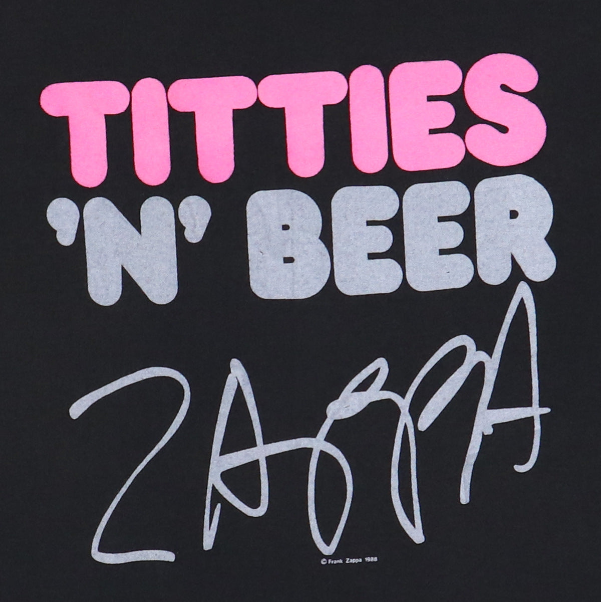 1988 Frank Zappa Titties N Beer Shirt